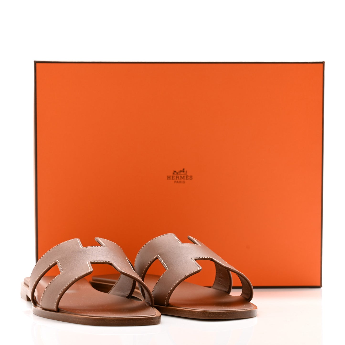 Box Calfskin Oran Sandals 39 Gold