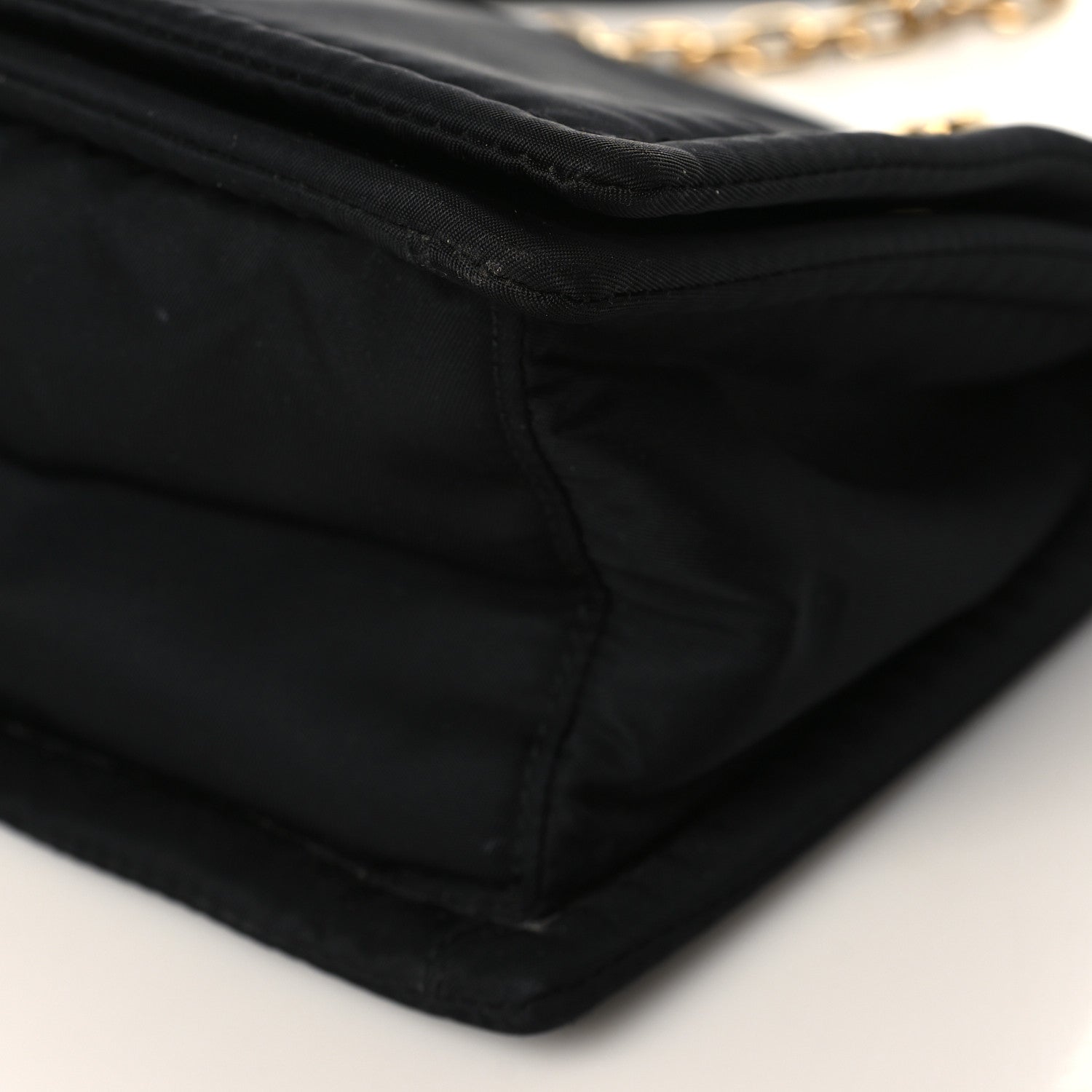 Prada Tessuto Nylon Padded Chain Shoulder Bag Black 8 of 9