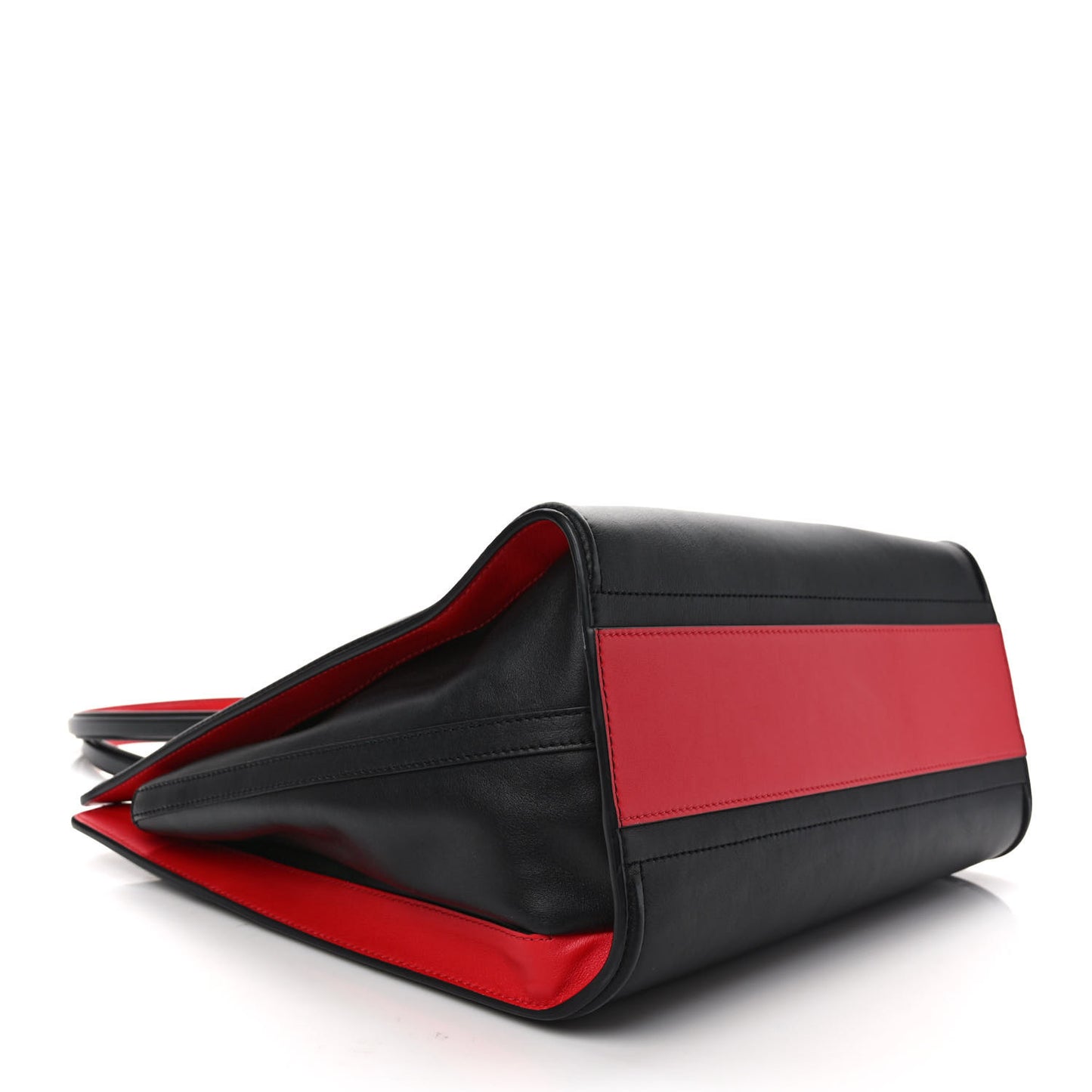 Calfskin The Tall Story Shoulder Bag Black Red