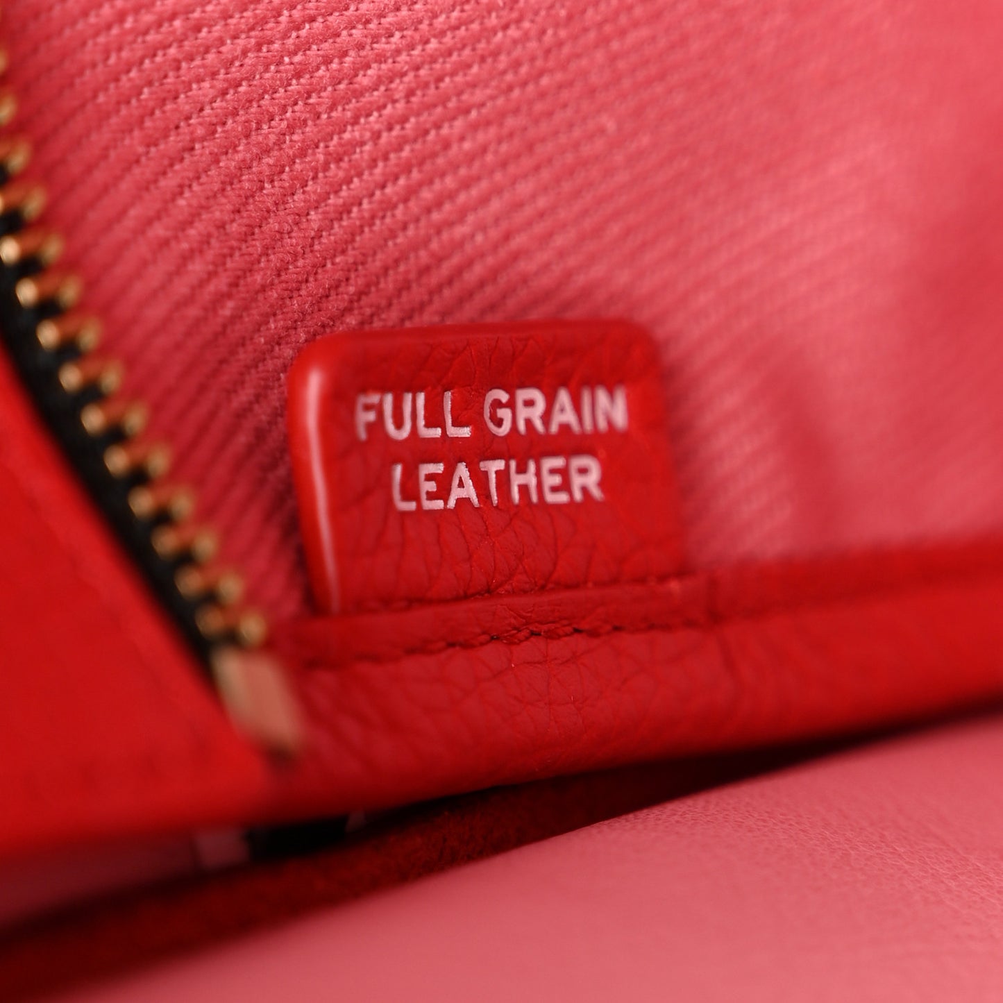 Grained Calfskin Small The Tote Bag True Red