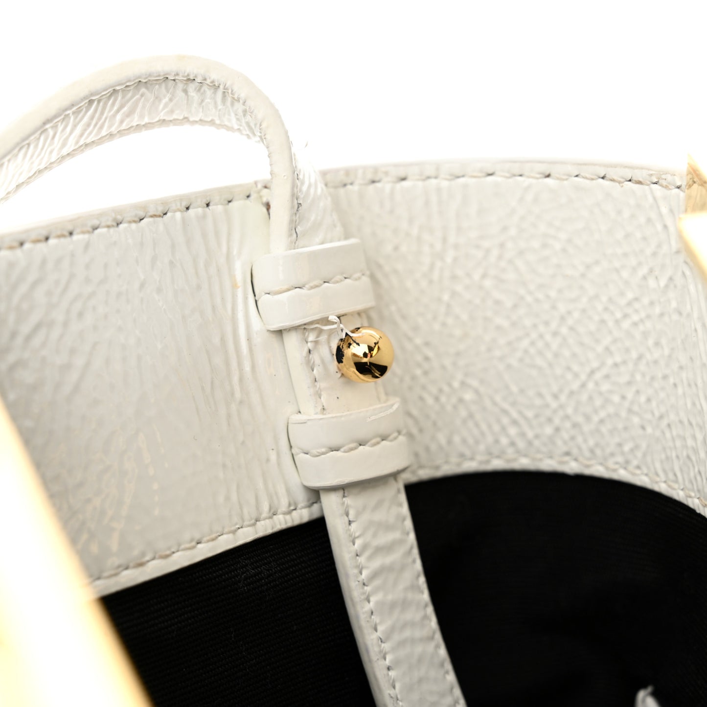 Patent Calfskin Etta Crossbody White