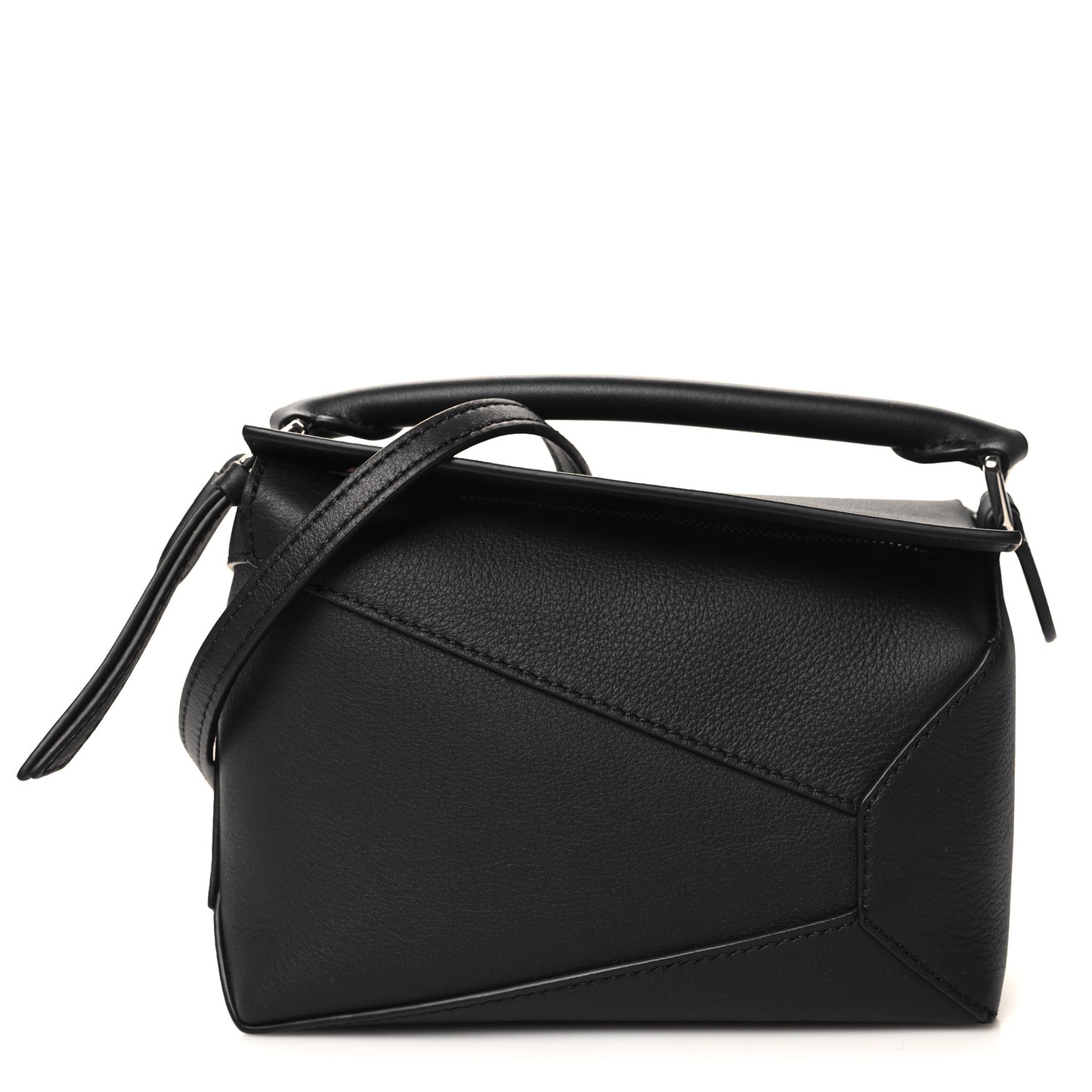 Calfskin Mini Puzzle Edge Bag Black