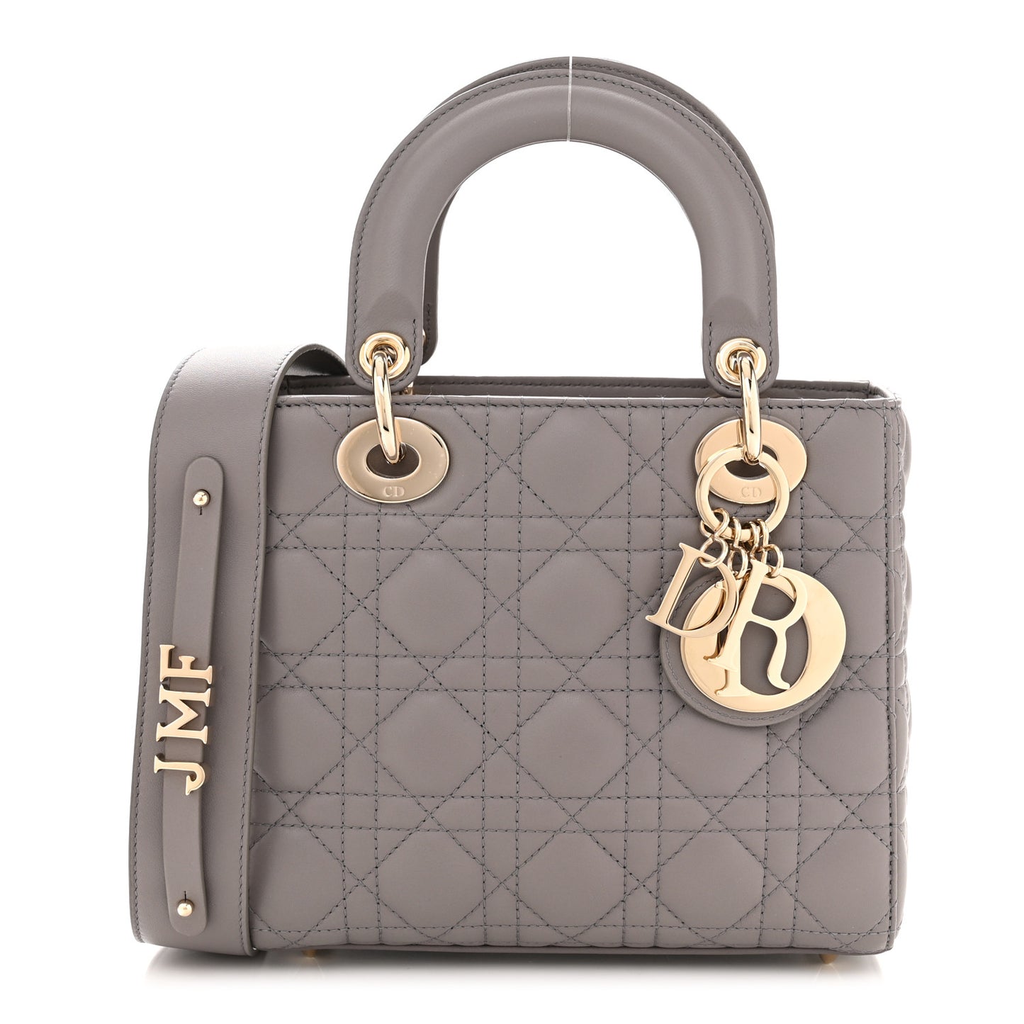 Lambskin Cannage Small My ABCDior Lady Dior Grey