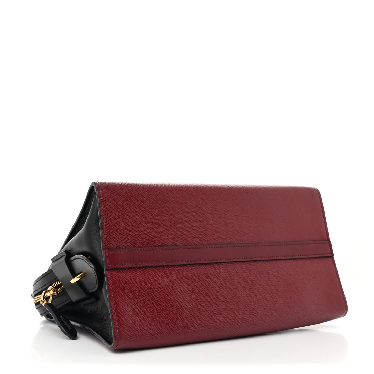 Saffiano City Calfskin Small Esplanade Tote Fuoco Black