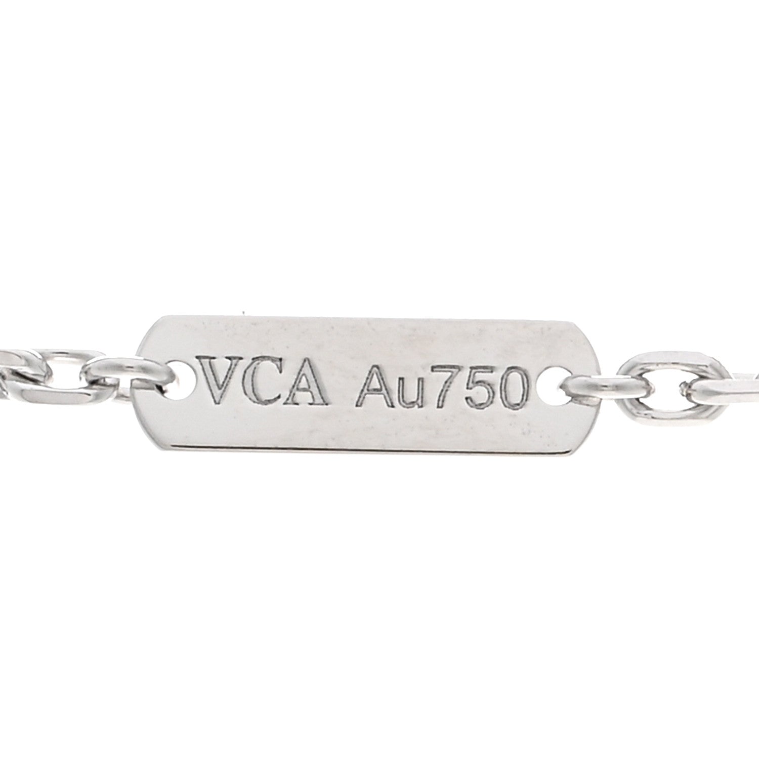 Van Cleef & Arpels 18K White Gold Mother of Pearl Magic Alhambra Pendant Necklace 5 of 5