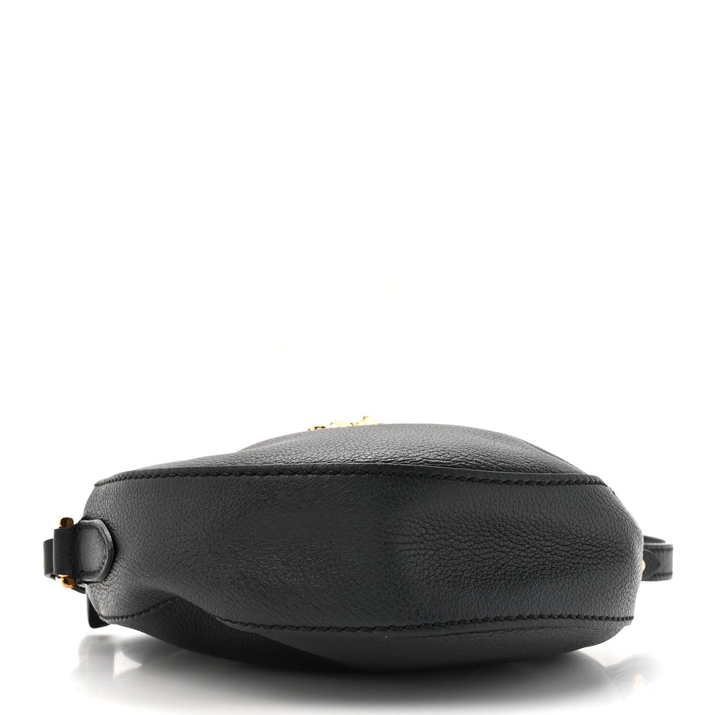 Calfskin La Medusa Round Camera Bag Black