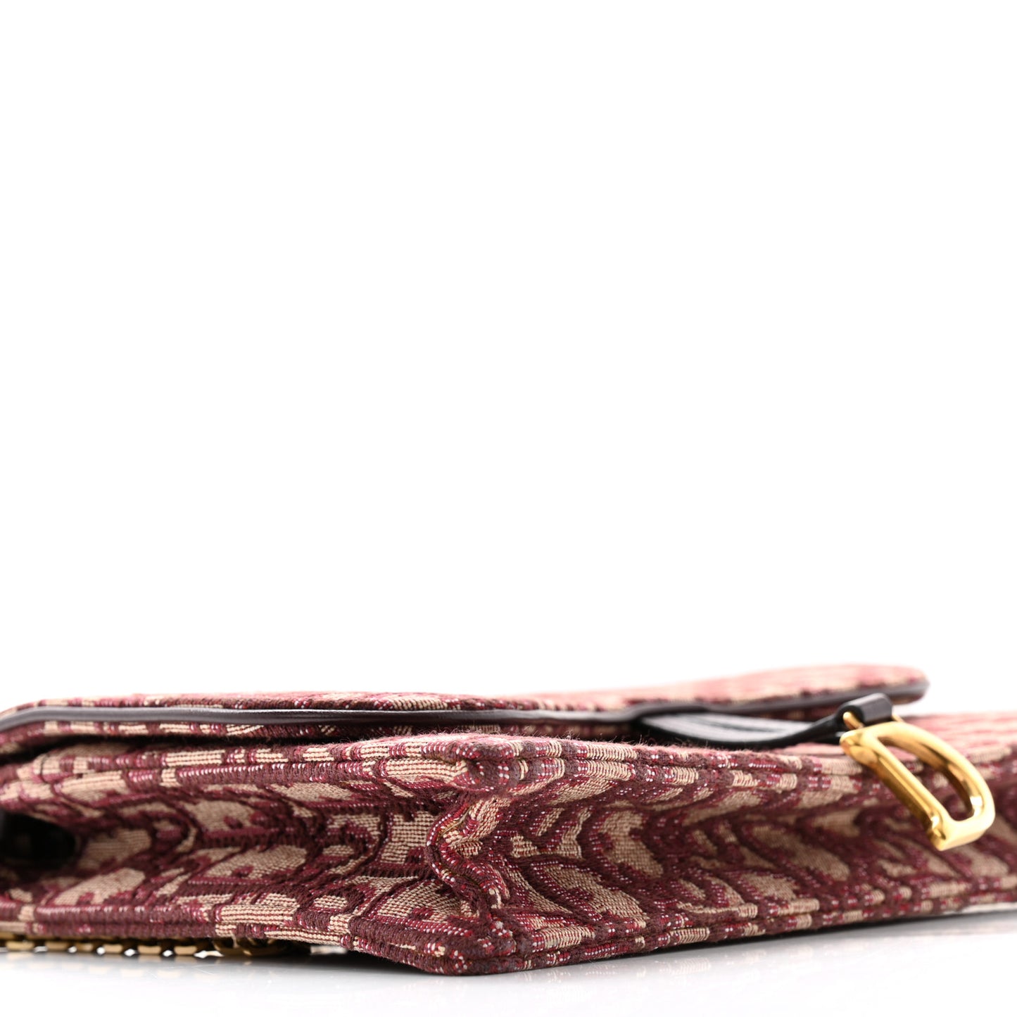 Oblique Saddle Chain Pouch Burgundy