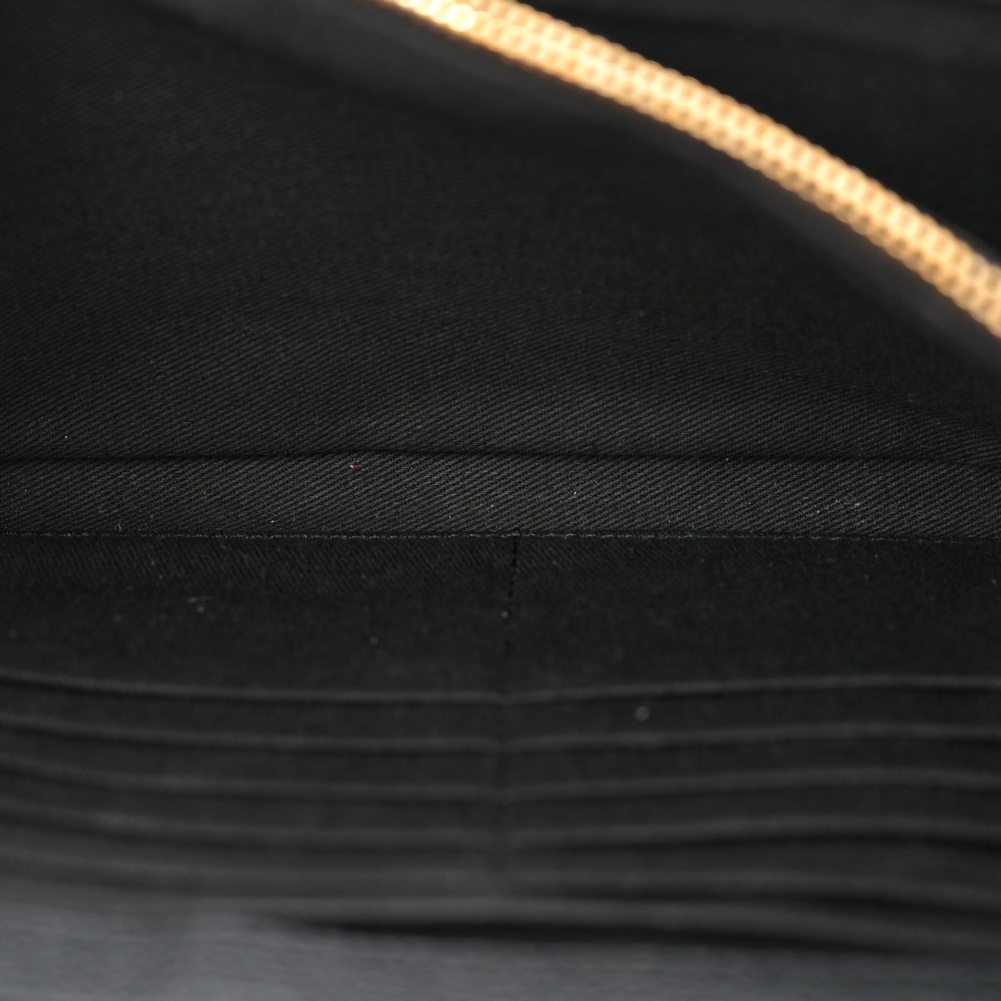 Grained Calfskin Virtus Wallet On Chain Black