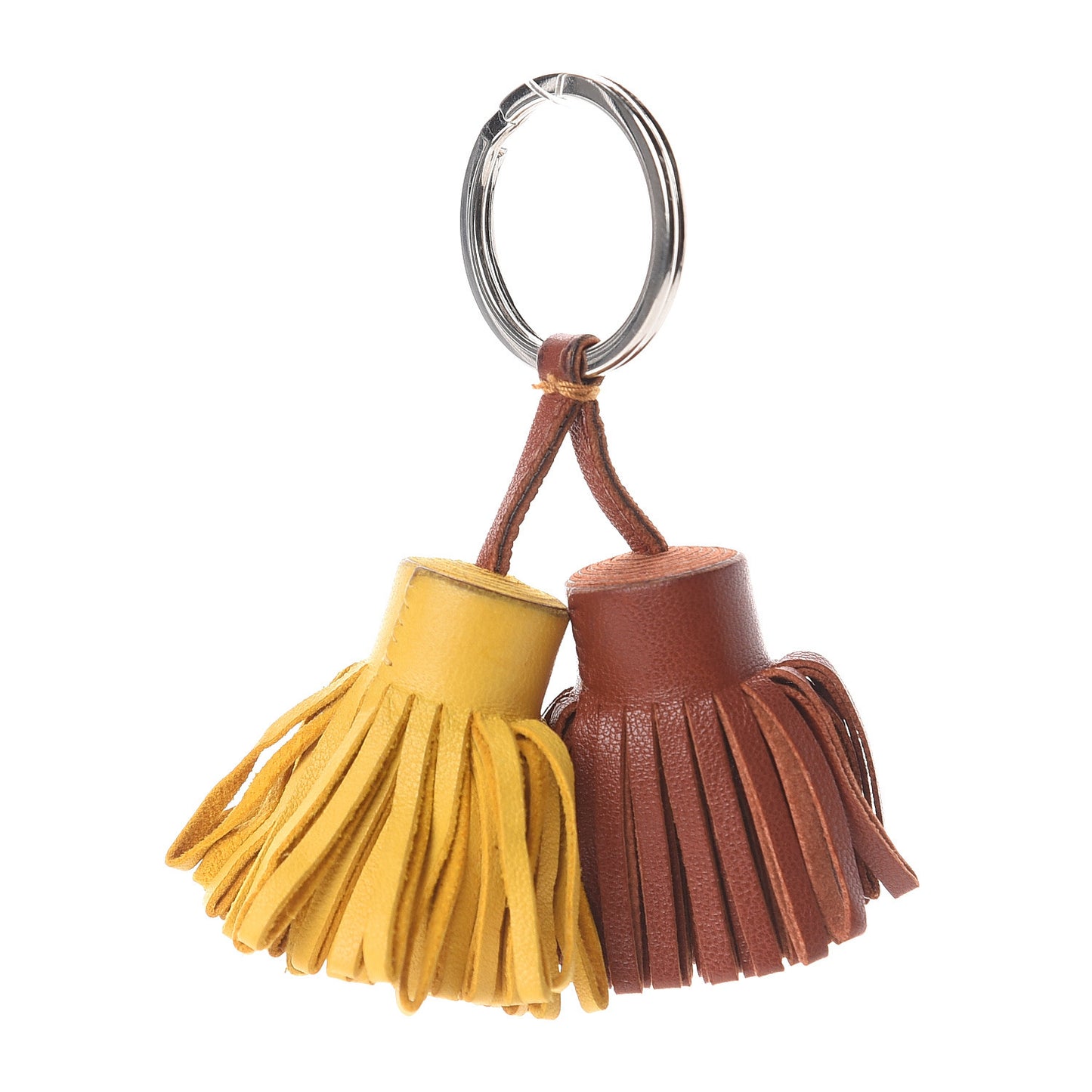 Lambskin Carmen Uno-Dos Key Holder Jaune de Naples Cuivre