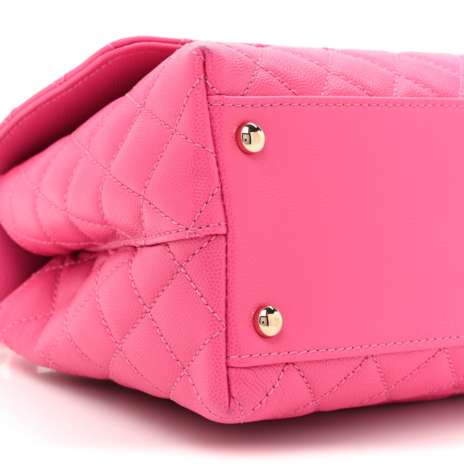 Chanel Caviar Quilted Small Coco Handle Flap Dark Pink 11 of 15