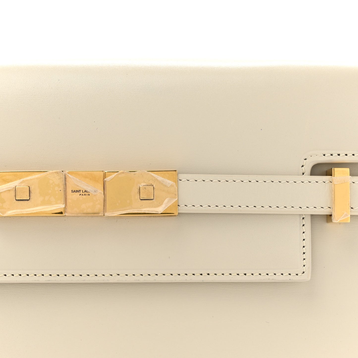 Smooth Calfskin Small Manhattan Shoulder Bag Crema Soft