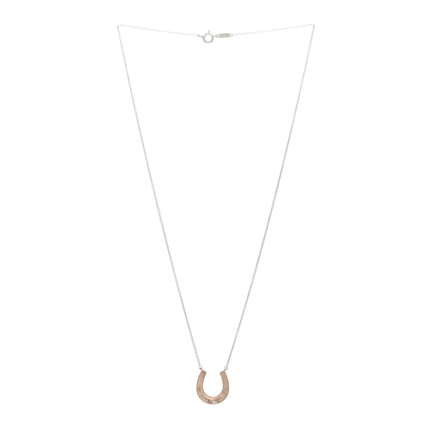 Sterling Silver Rubedo 1837 Horseshoe Pendant Necklace