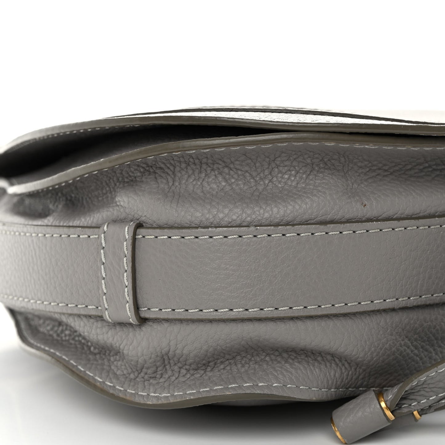 Calfskin Medium Marcie Round Crossbody Bag Cashmere Grey