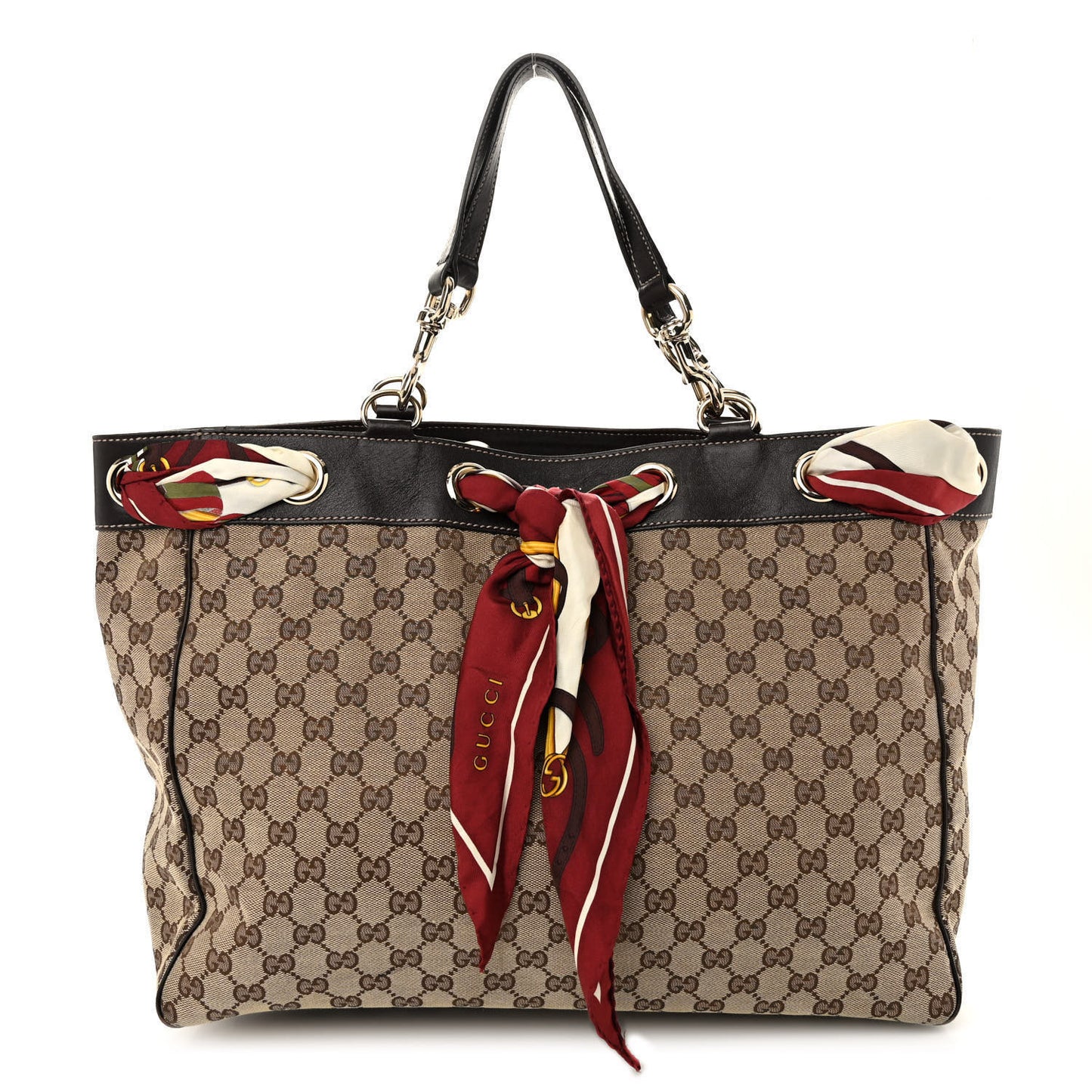 Monogram Large Positano Tote Brown