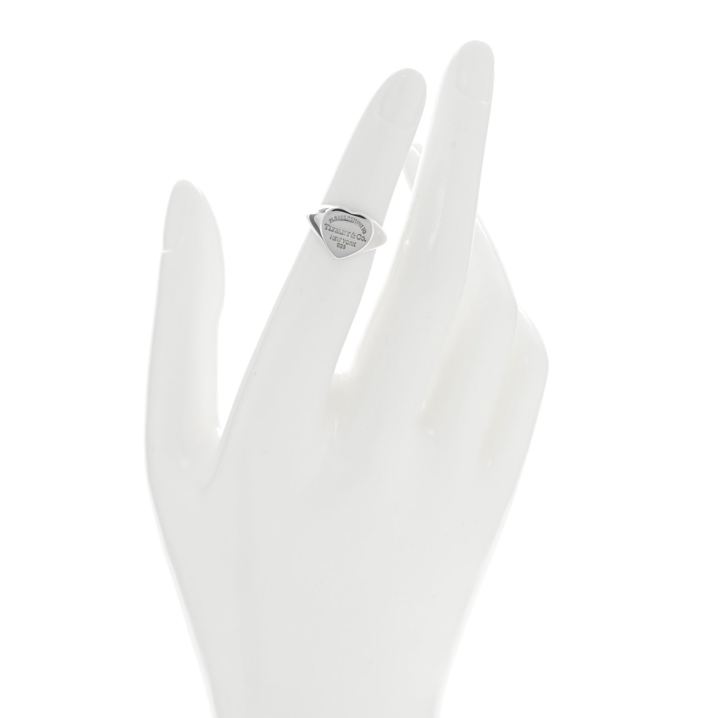 Sterling Silver Return to Tiffany Heart Signet Ring 47 4