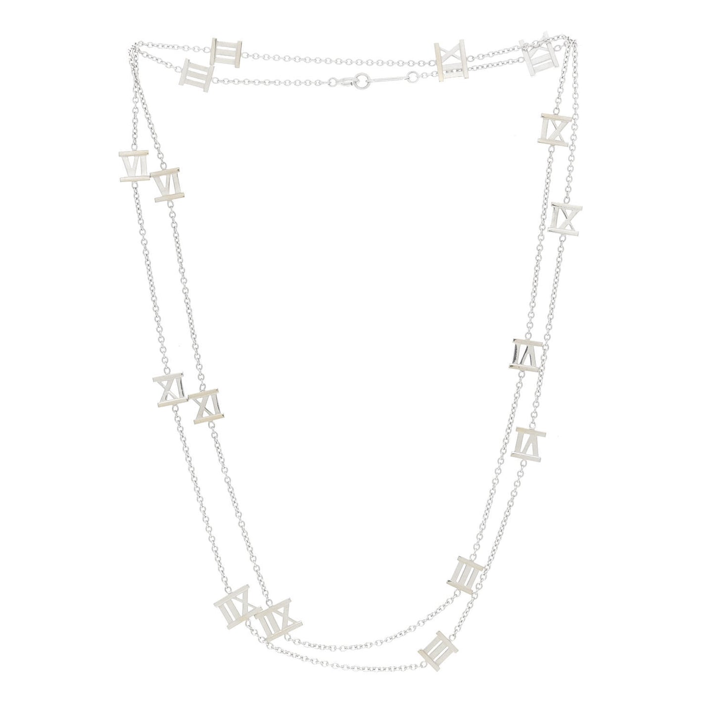18K White Gold Atlas Station Necklace