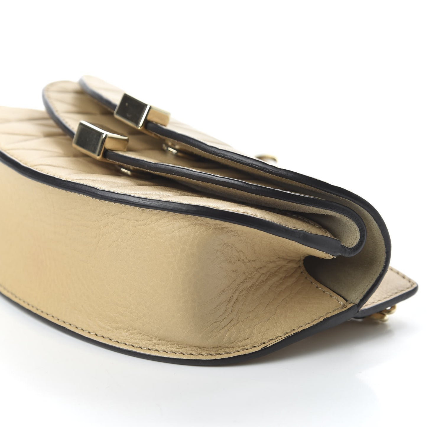 Calfskin Embossed Nano Georgia Crossbody Bag Sand