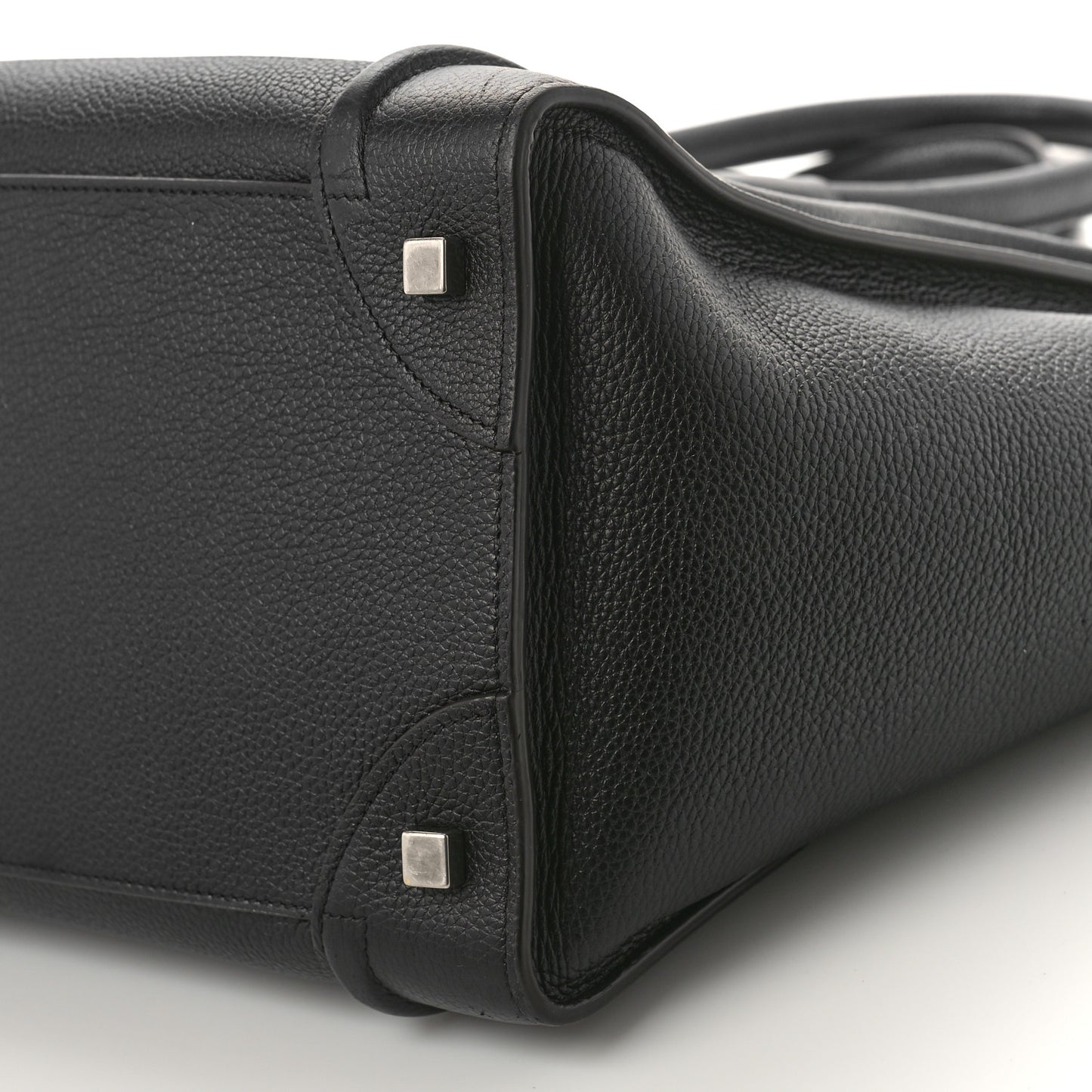 Drummed Calfskin Mini Luggage Black