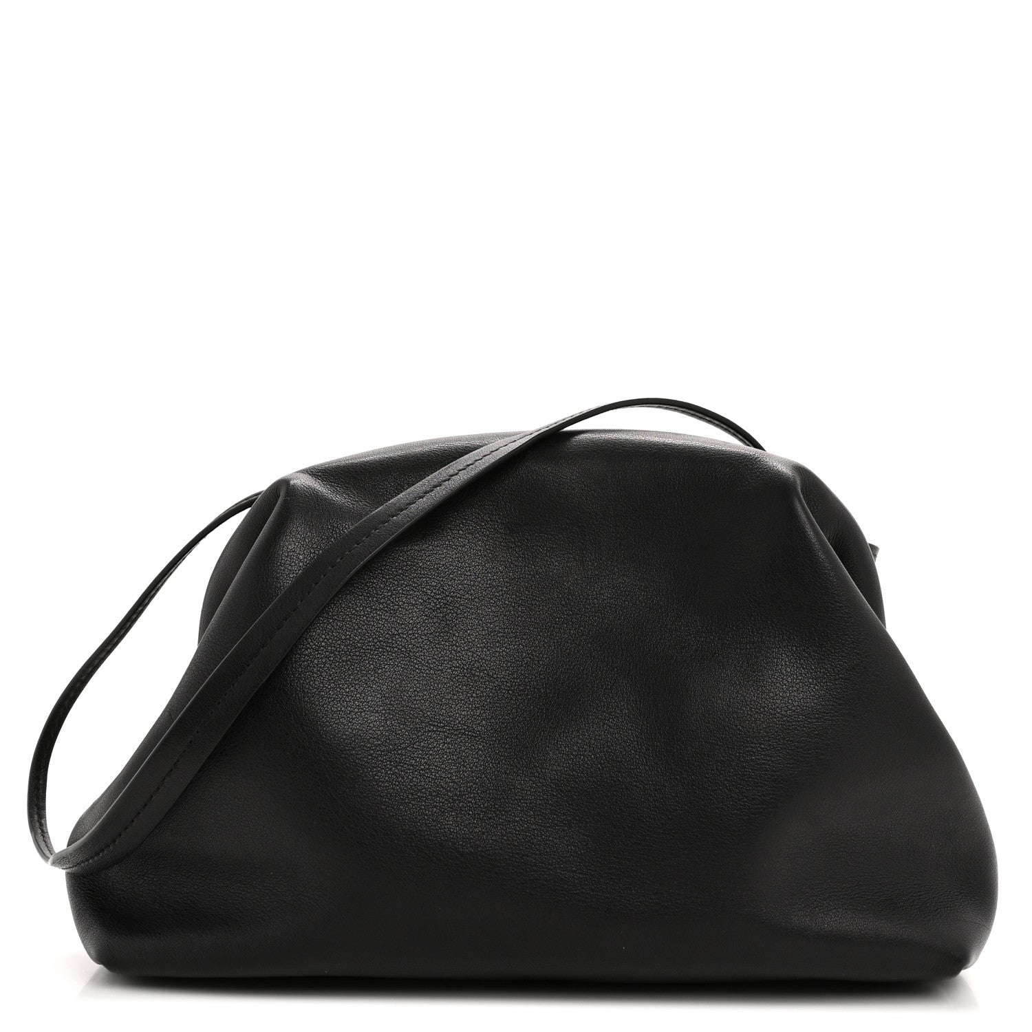 The Row Polished Saddle Calfskin Mira Clutch Black 1794638