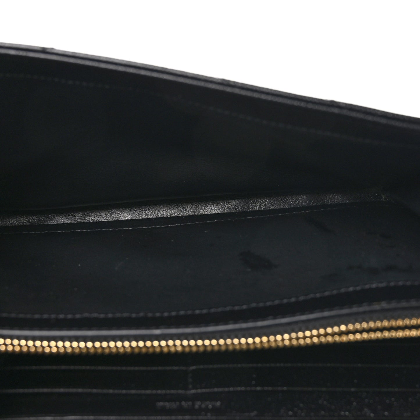 Grain De Poudre Matelasse Chevron Monogram Chain Wallet Black