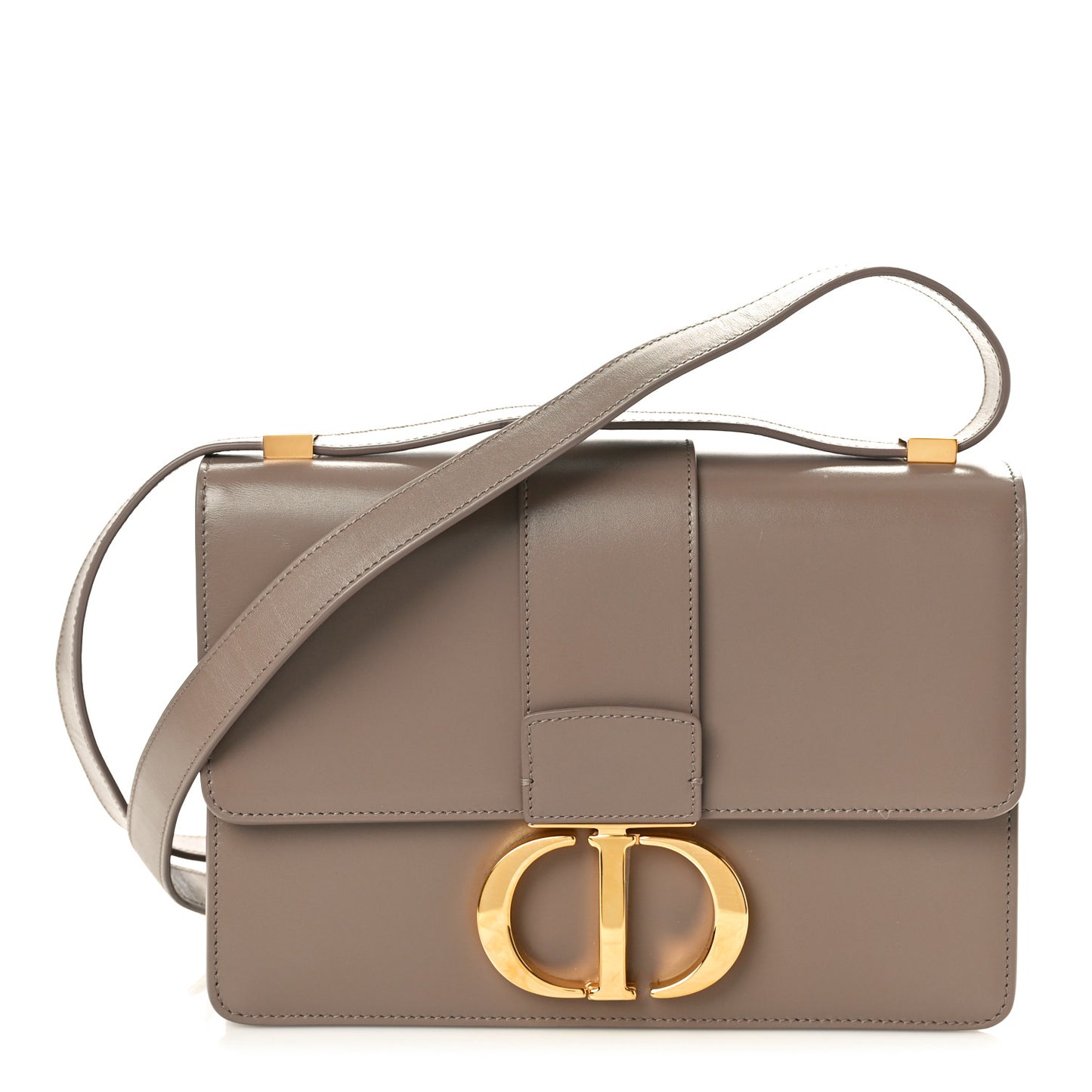 Box Calfskin 30 Montaigne Flap Bag Raw Beige