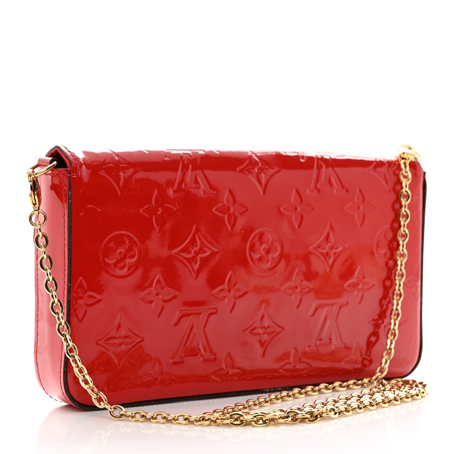 Vernis Felicie Pochette Chain Wallet Cherry