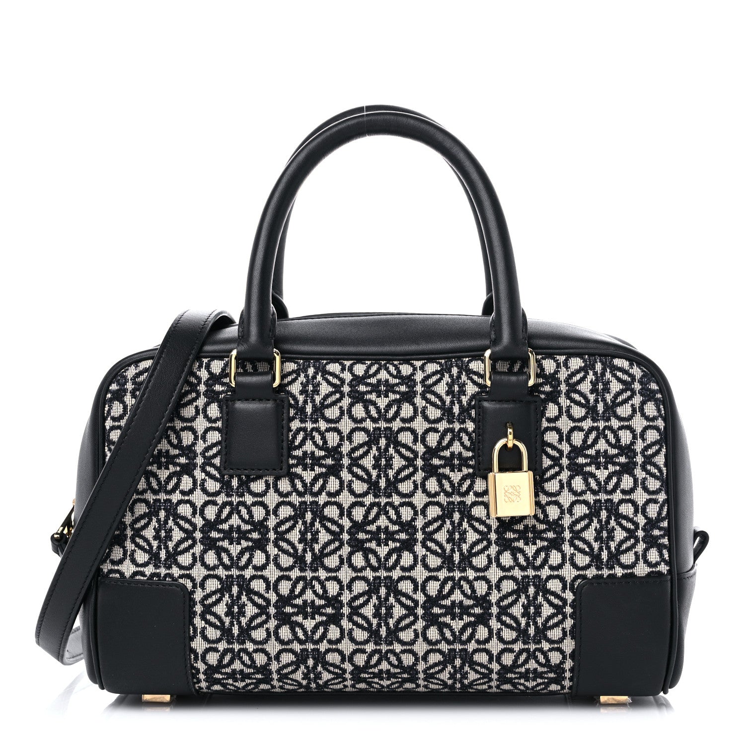Loewe Jacquard Anagram Calfskin Amazona 23 Black Navy 1156375