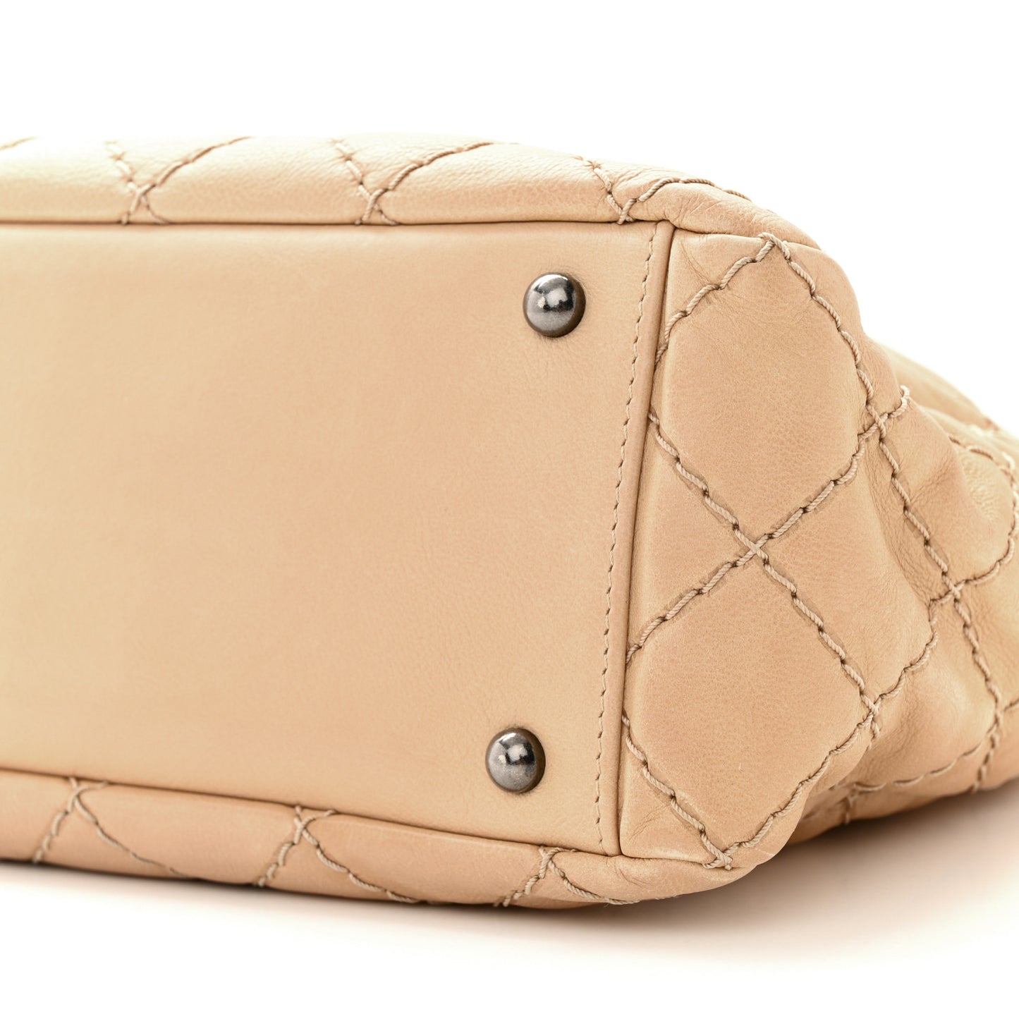 Calfskin Medium Stitch It Tote Beige