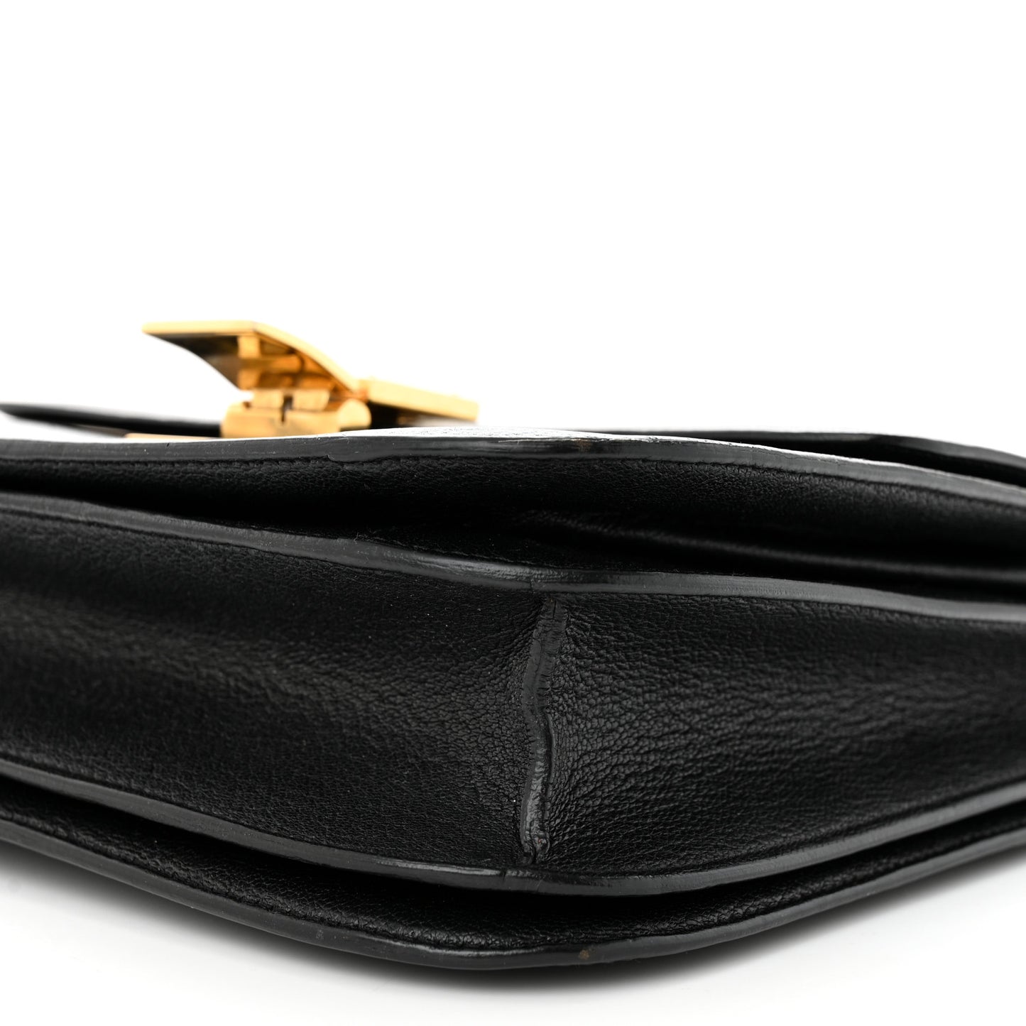 Goatskin Medium Classic Box Flap Bag Black