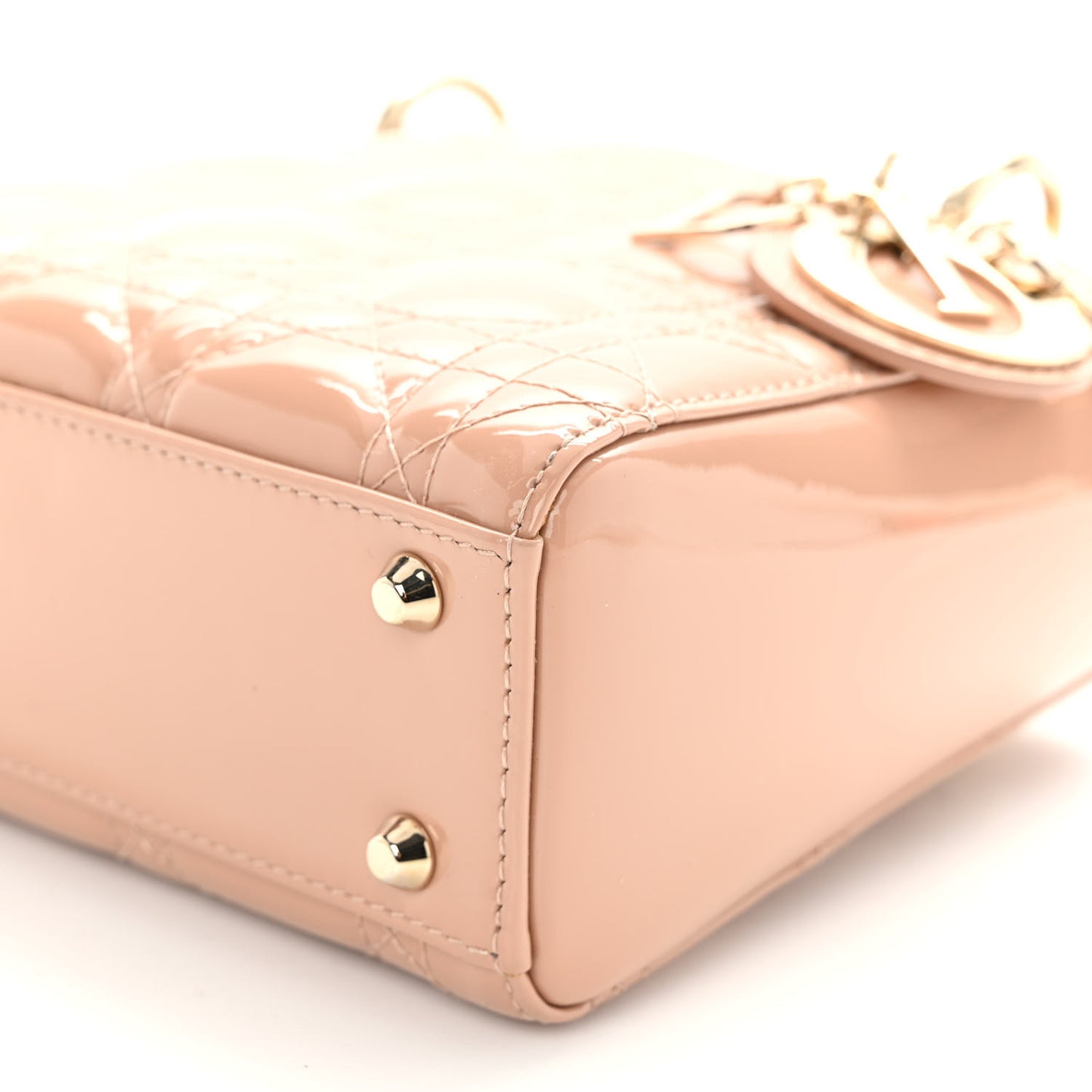 Patent Cannage Mini Lady Dior Light Pink