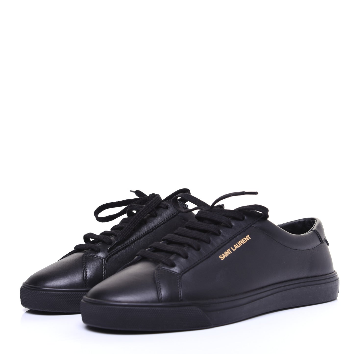 Calfskin Womens Andy Low Top Sneakers 38 Black