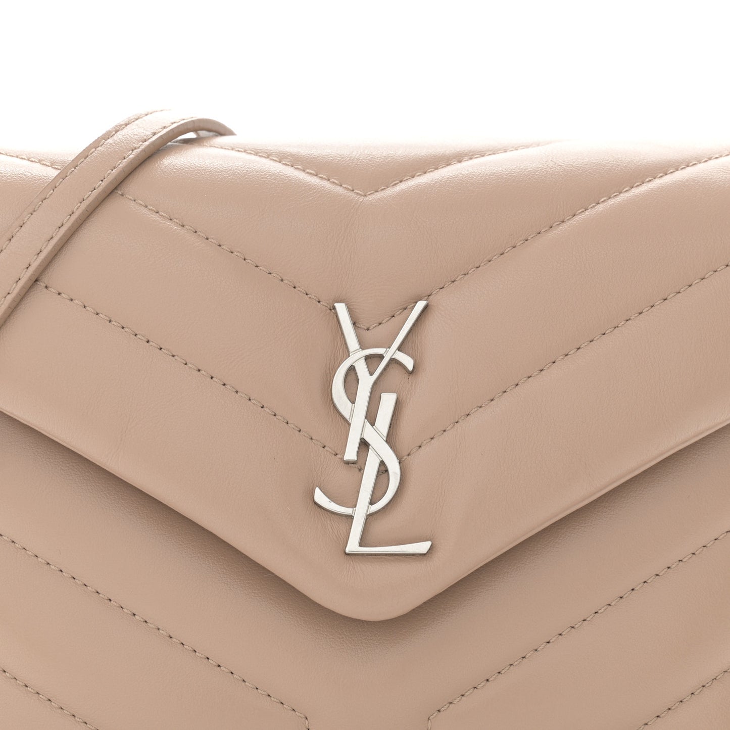 Calfskin Y Quilted Monogram Toy Loulou Crossbody Bag Gold Sand
