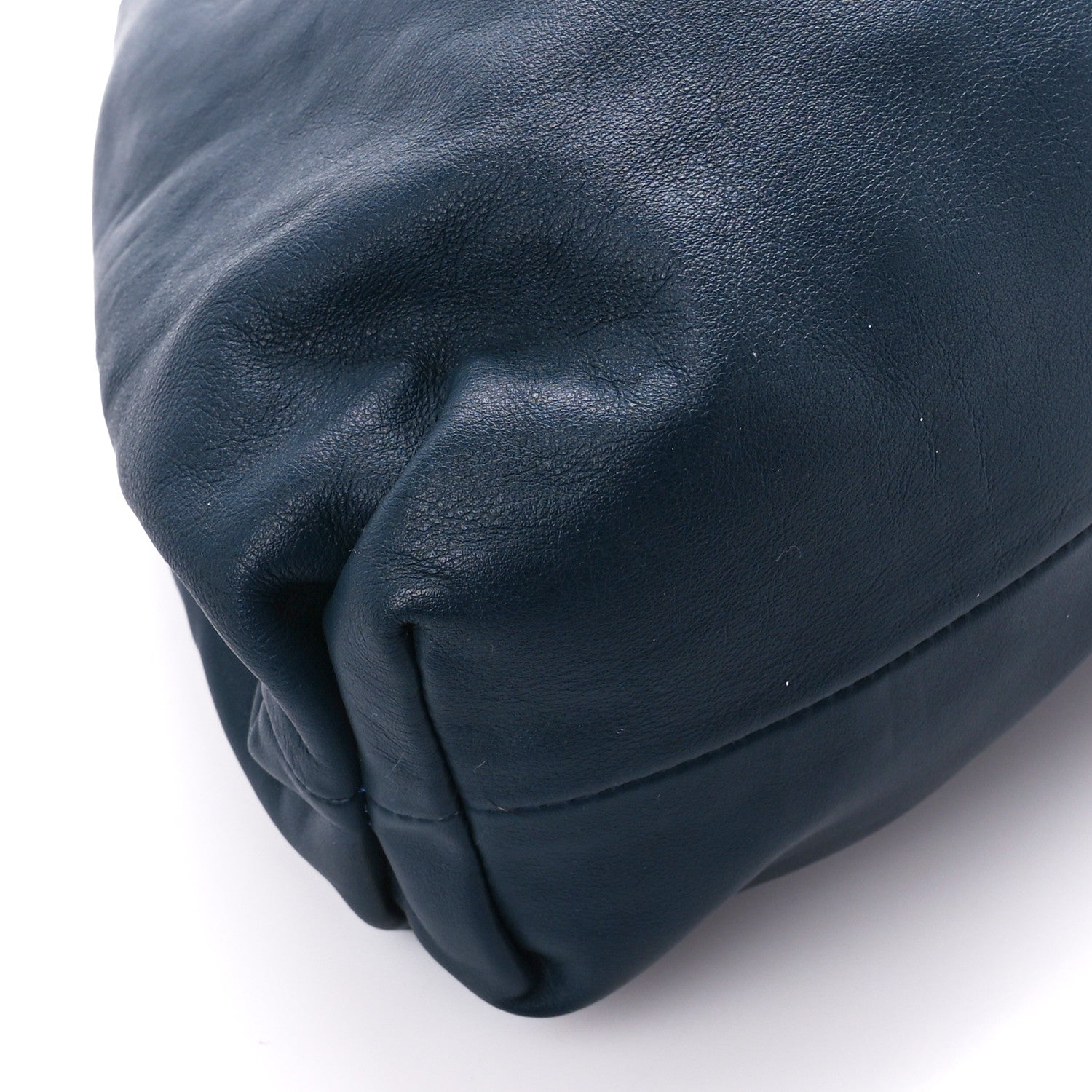 Bottega Veneta Smooth Butter Calf The Pouch Oversized Clutch Deep Blue 10 of 11