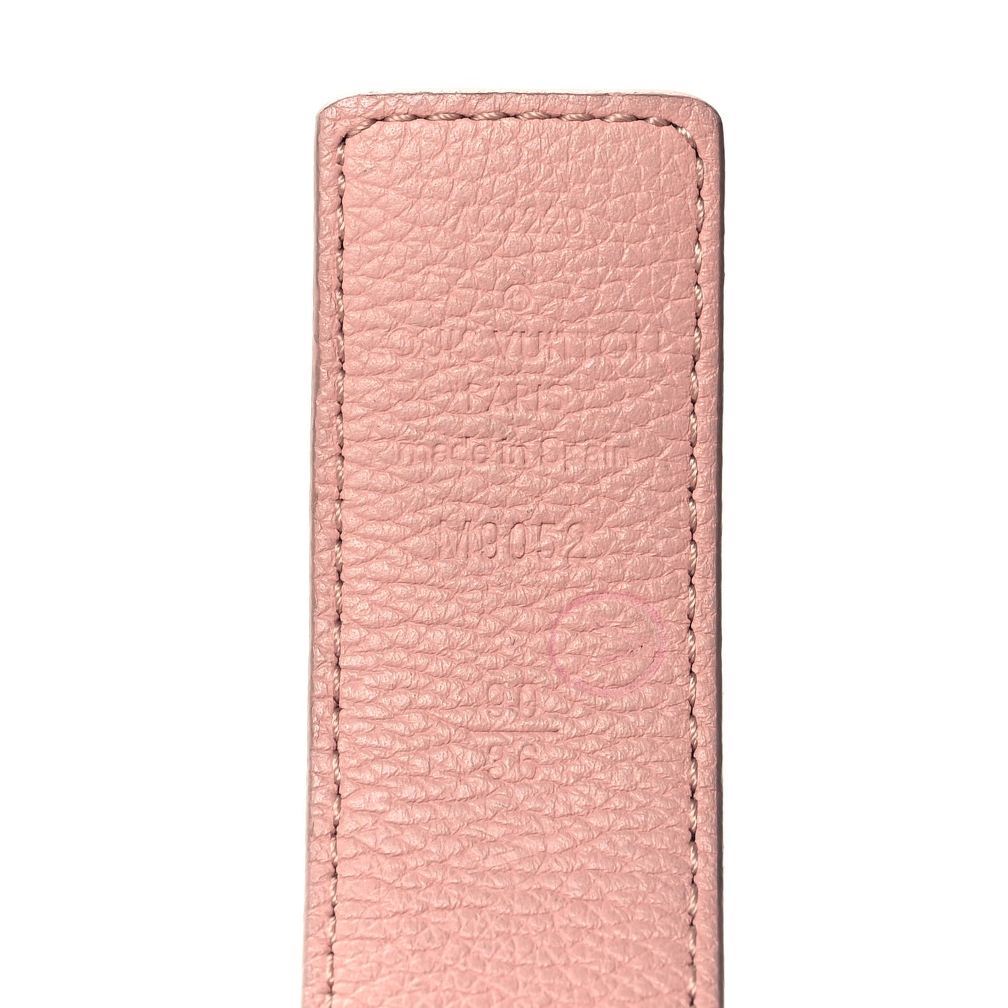 Calfskin Monogram 30mm LV Initiales Reversible Belt 90 36 Rose Poudre
