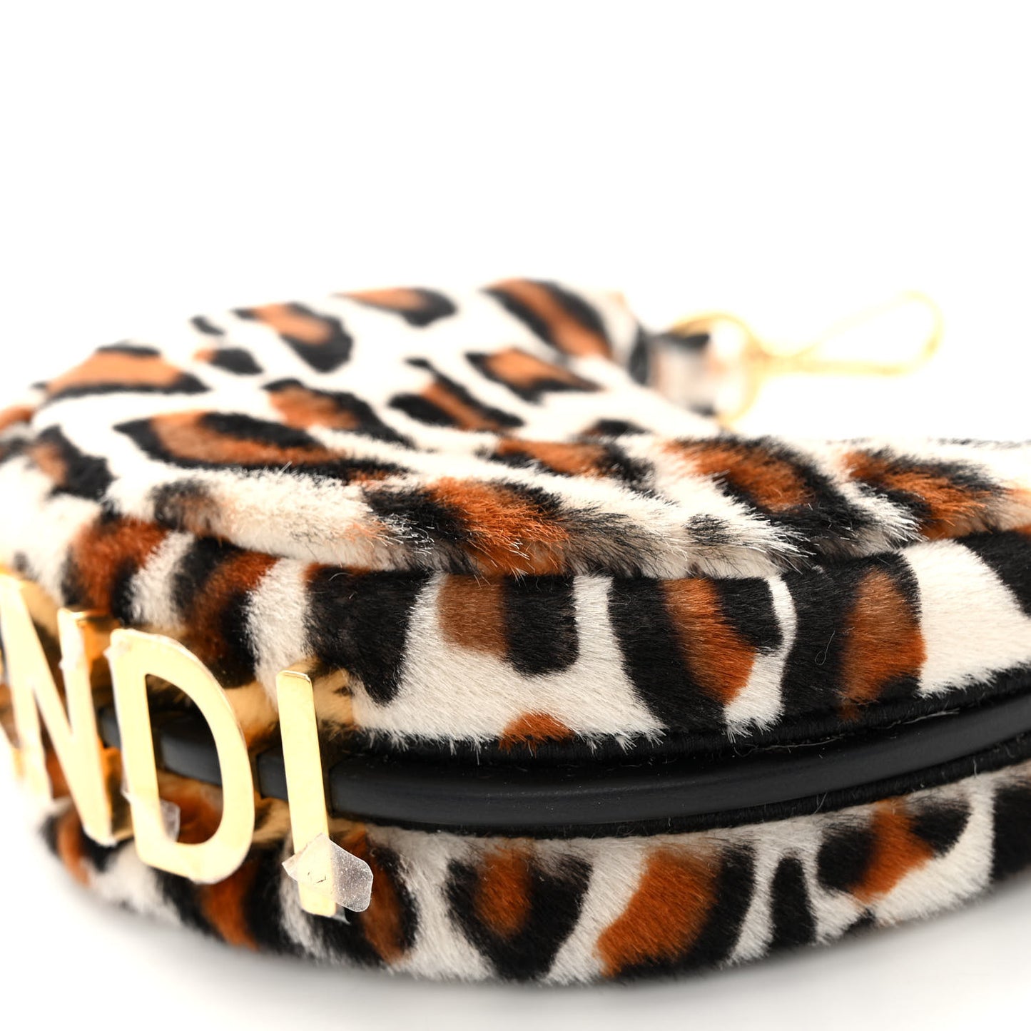 Sheepskin Vitello Grace Pony Hair Ocelot Nano Fendigraphy Hobo Charm Multicolor Black