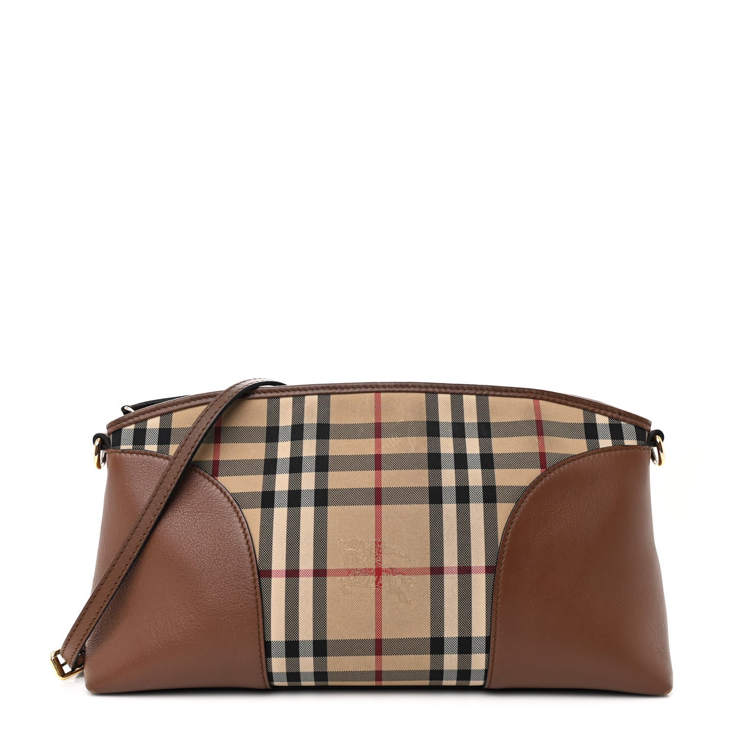 Burberry Horseferry Check Small Chichester Crossbody Clutch Bag Honey Tan 1 of 16