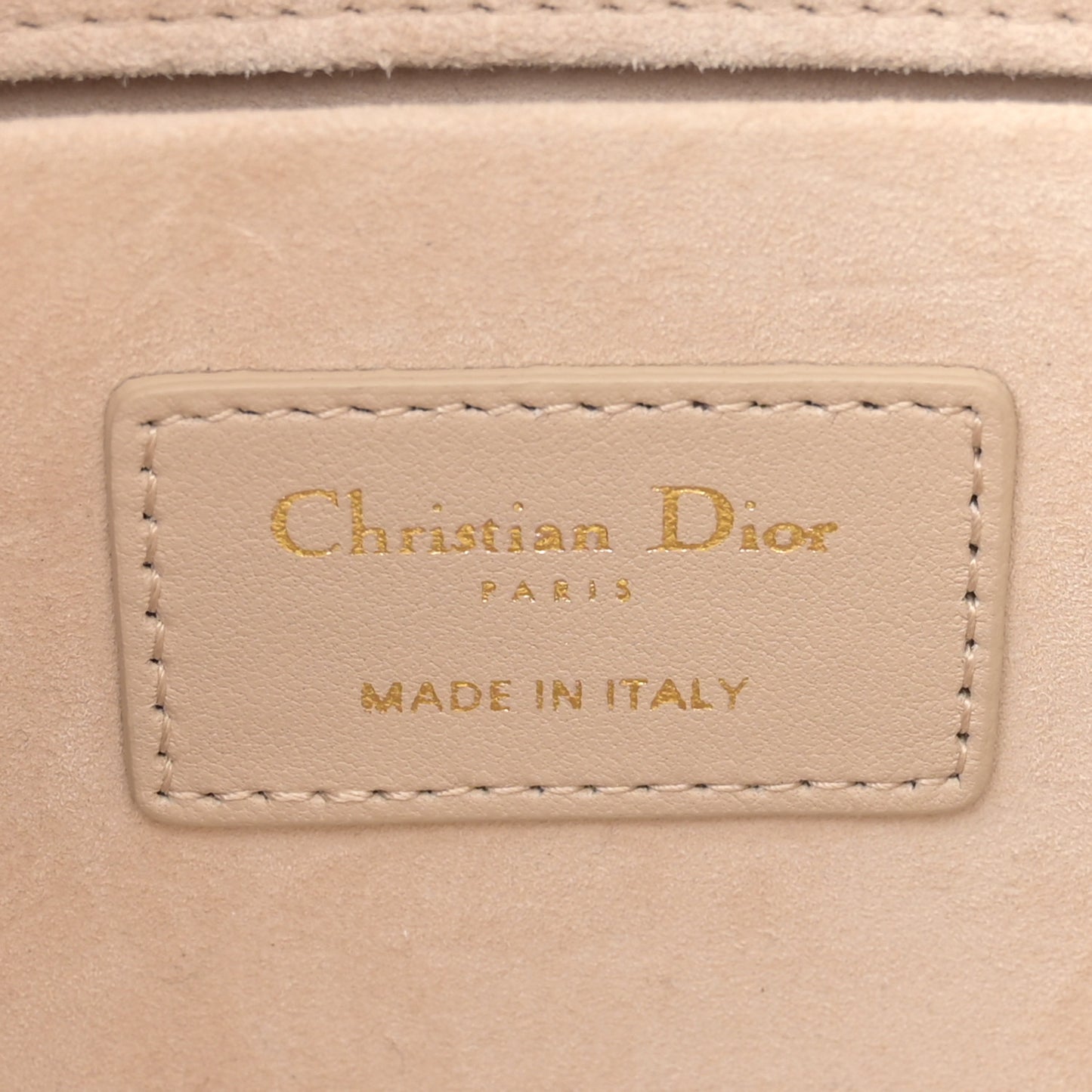 Lambskin Cannage Medium Lady D-Joy Sand