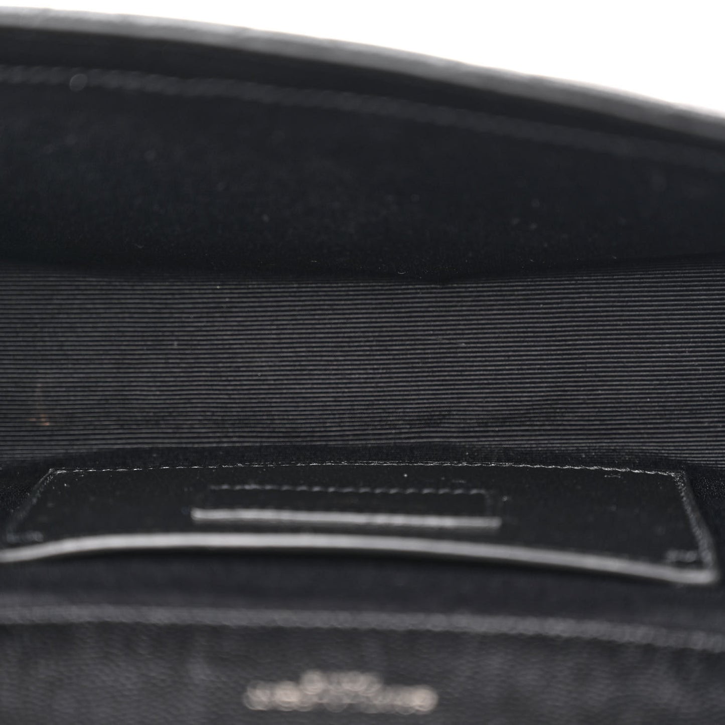 Grain De Poudre Textured Mixed Matelasse Triquilt Small Monogram Monochrome Satchel Black