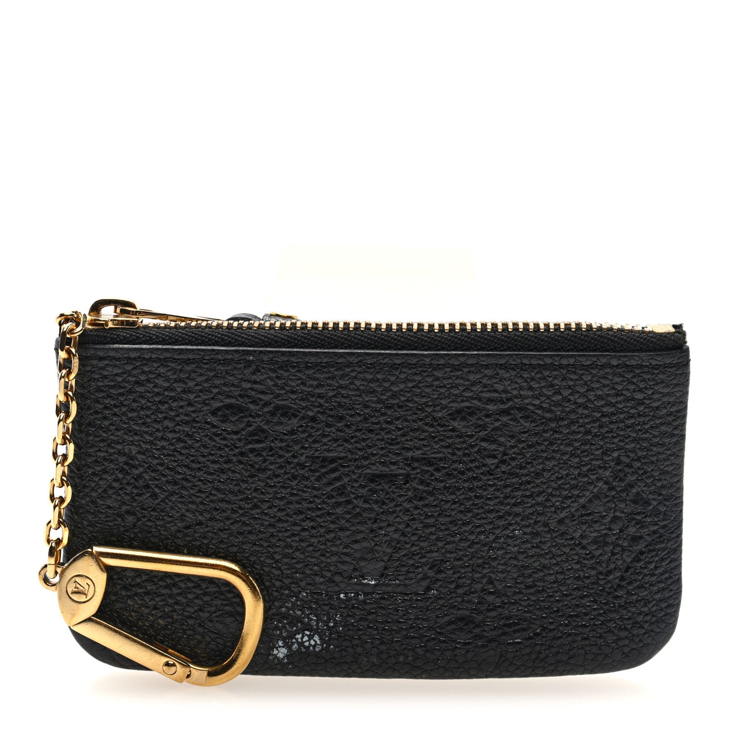 Louis Vuitton Empreinte Monogram Giant Key Pouch Black Beige  Louis Vuitton Black Embossed Monogram Key Pouch with Gold Hardware main image 1