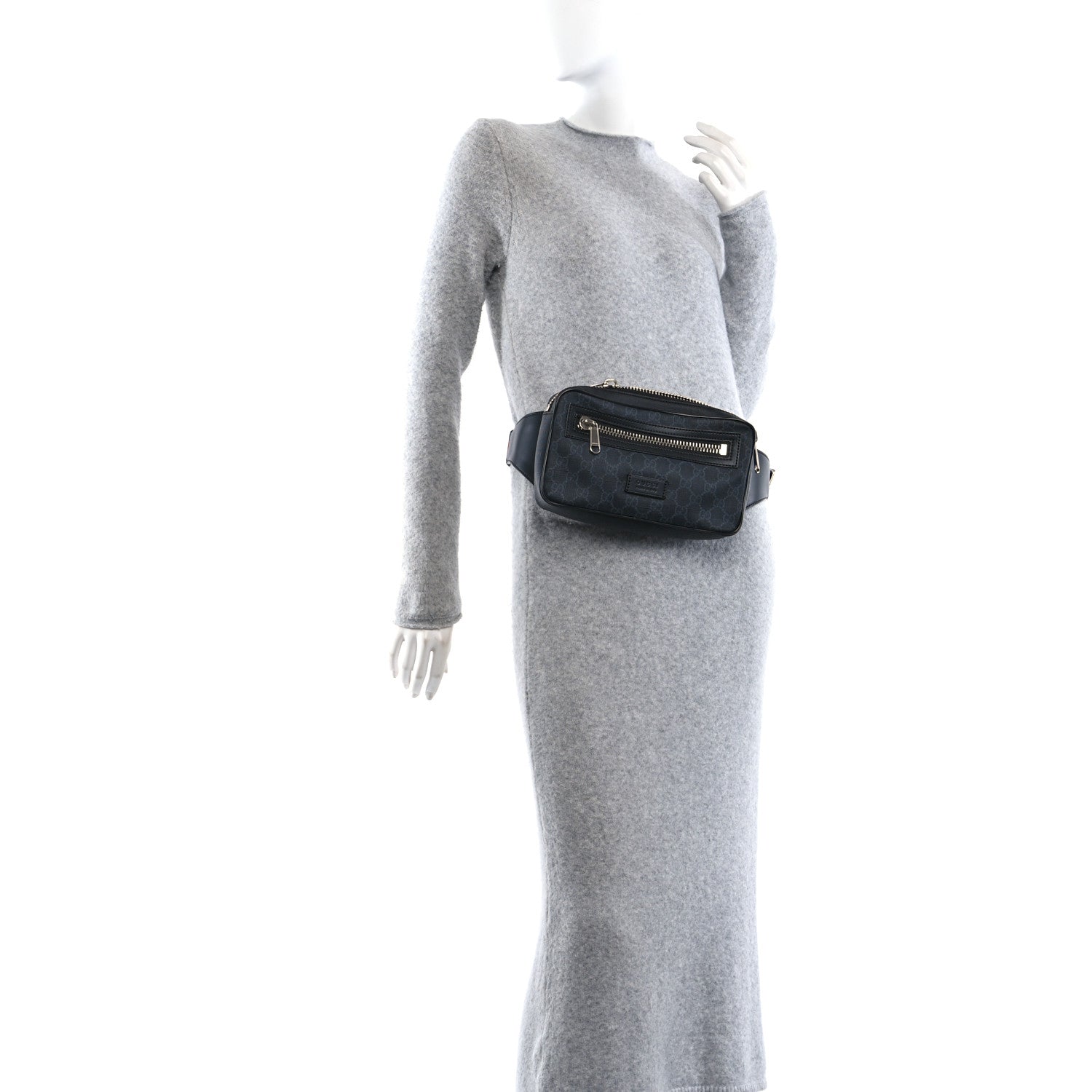 Gucci Soft GG Supreme Monogram Web Belt Bag Black Grey 3 of 10