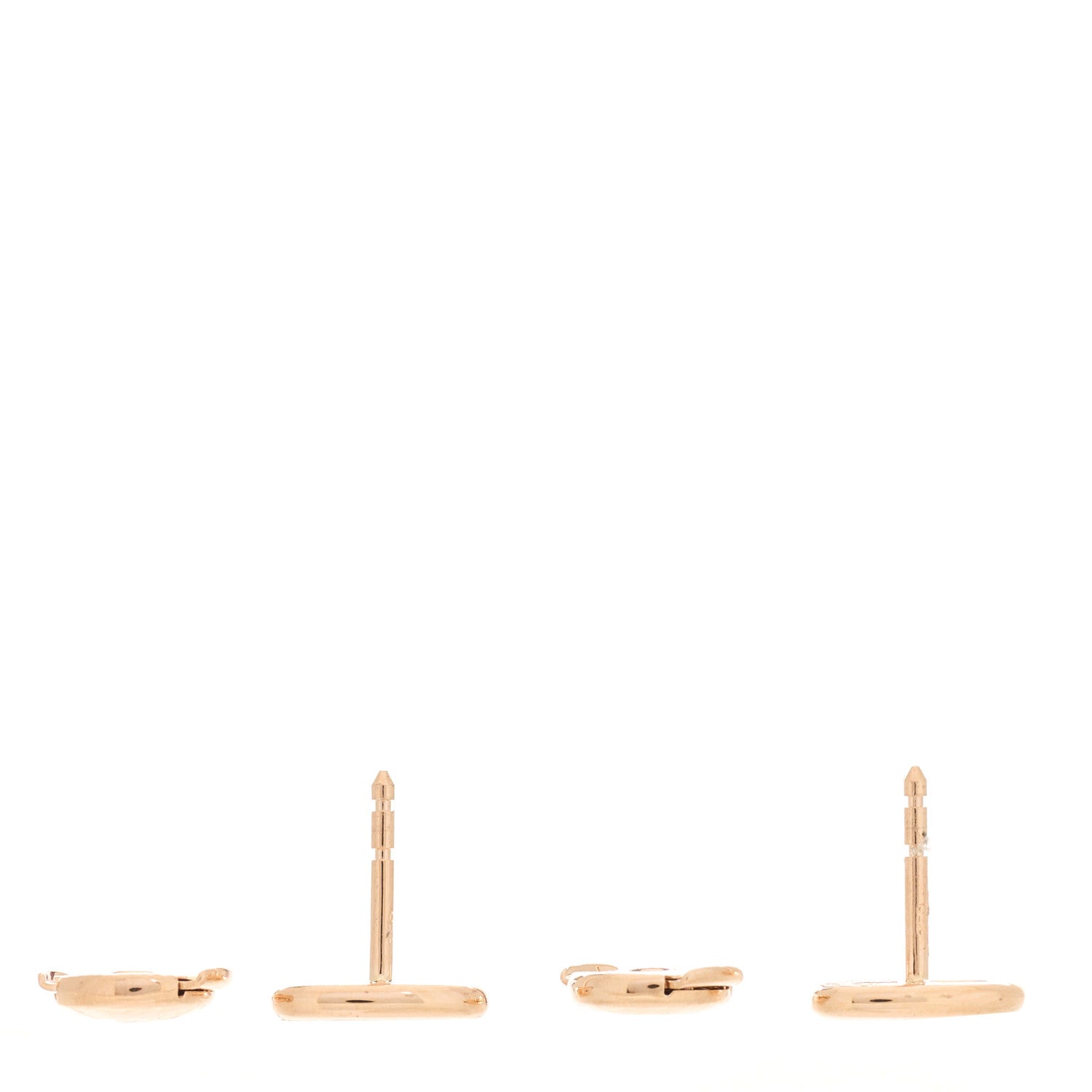 Hermes 18K Rose Gold TPM Farandole Stud Earrings 3 of 5