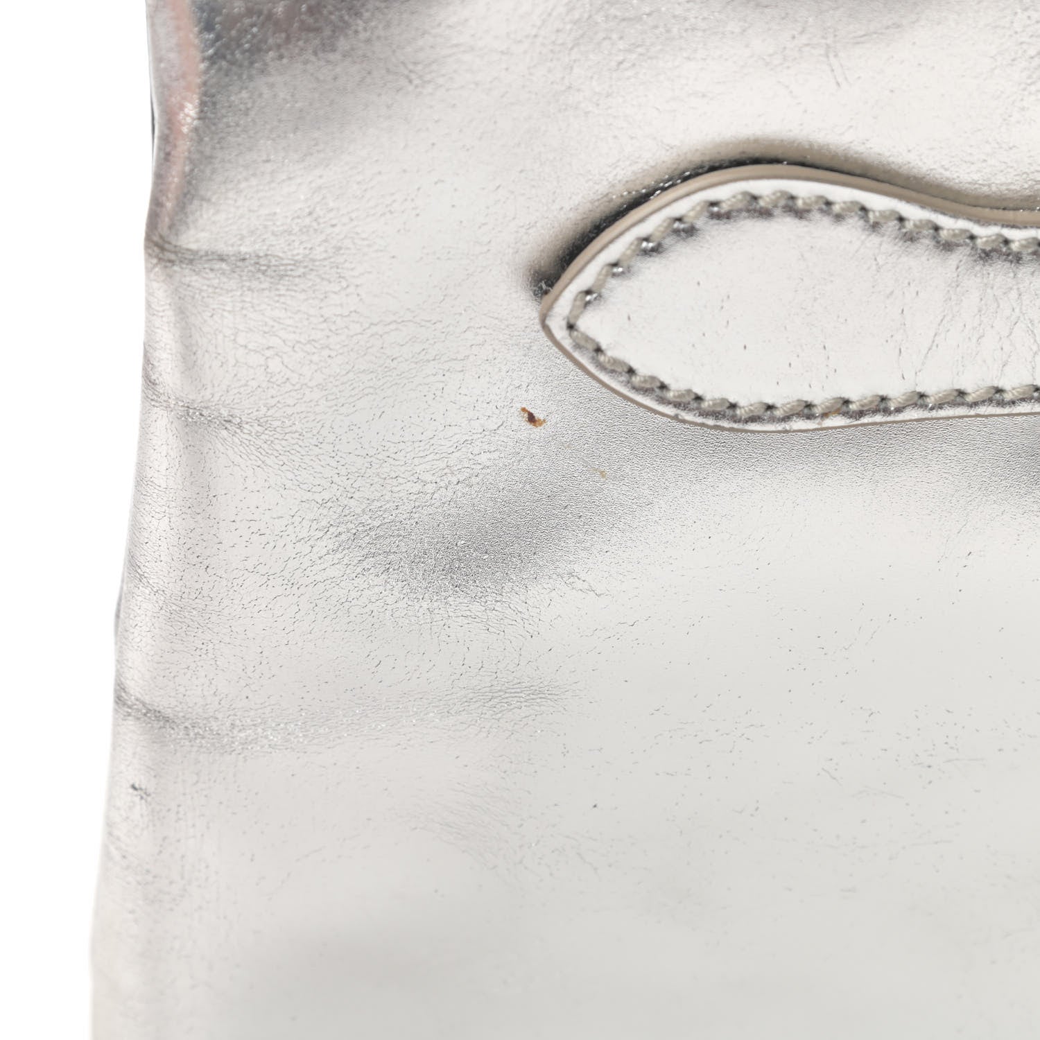 Balenciaga Laminated Calfskin Giant 21 Silver Hardware Envelope Clutch Silver 14 of 15