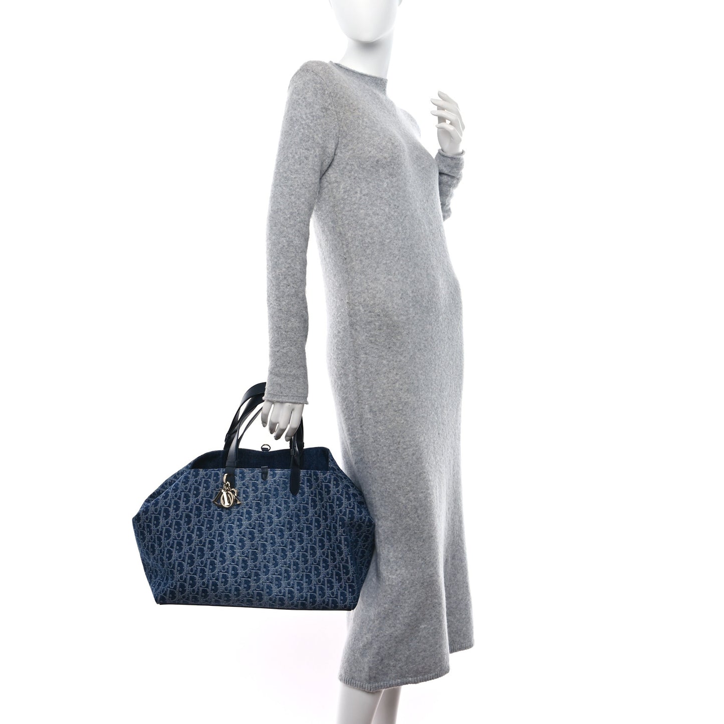 DIOR Denim Jacquard Oblique Large Toujours Blue