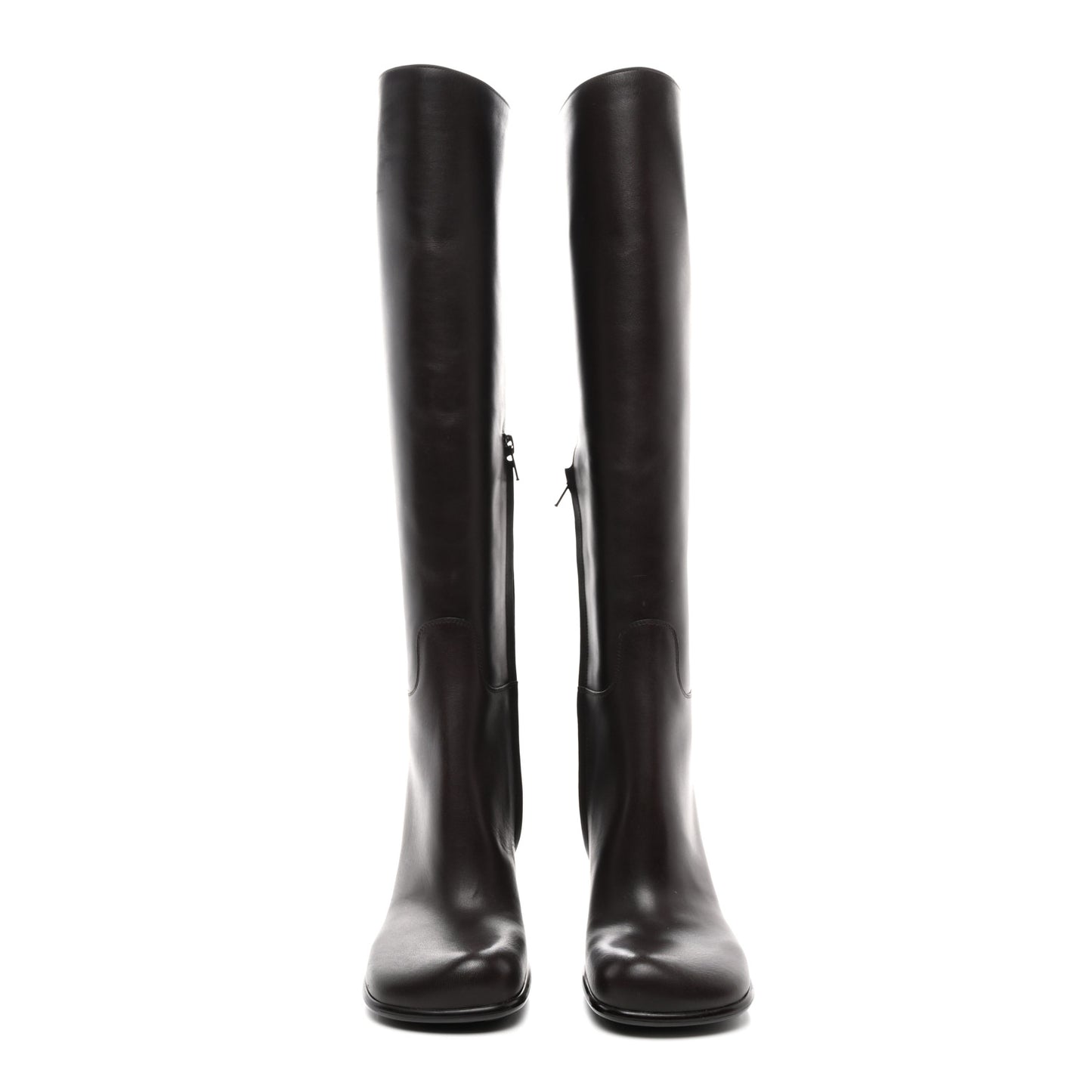 Calfskin Storm Knee High Boots 35 Fondant