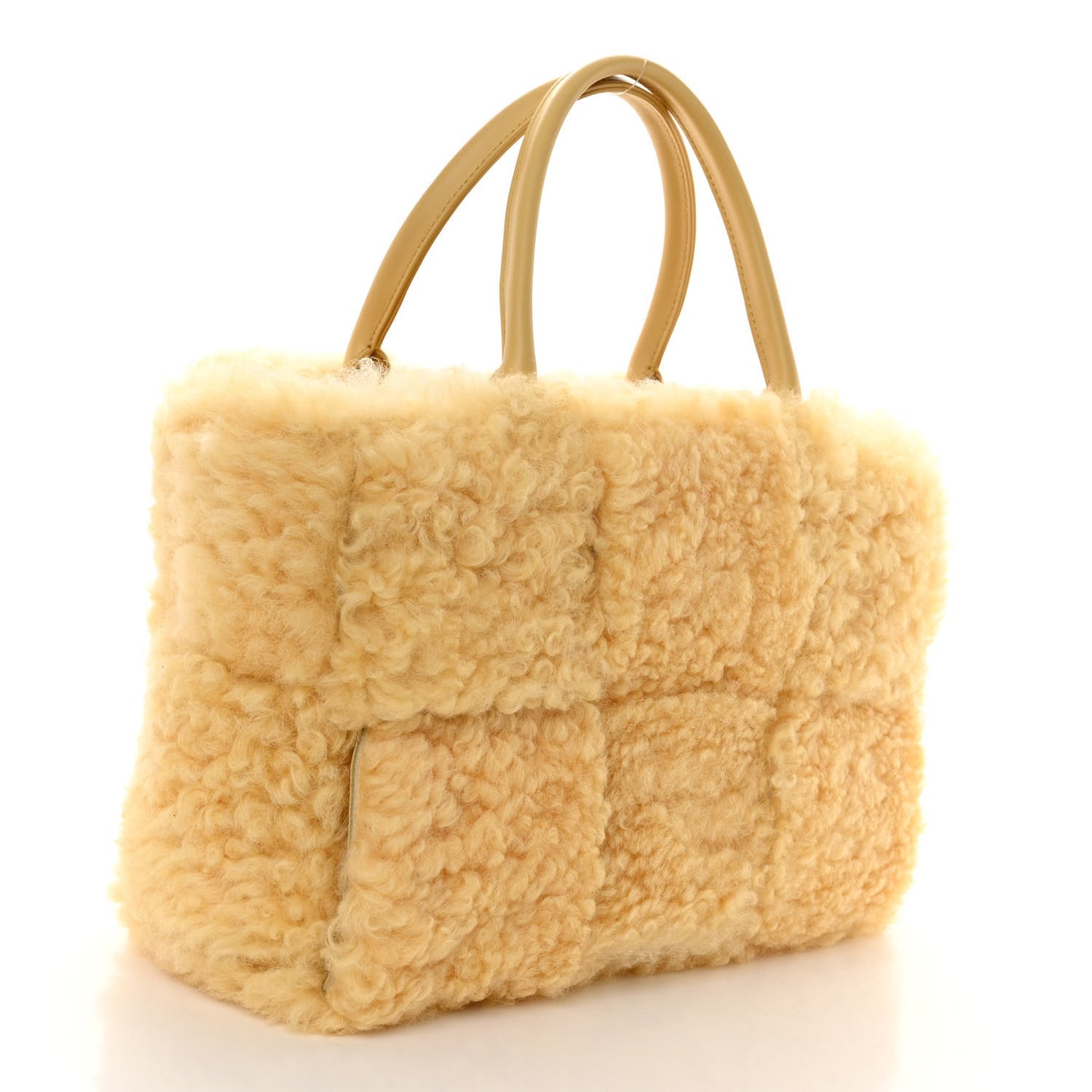 Shearling Small Intrecciato Arco Tote Teddy