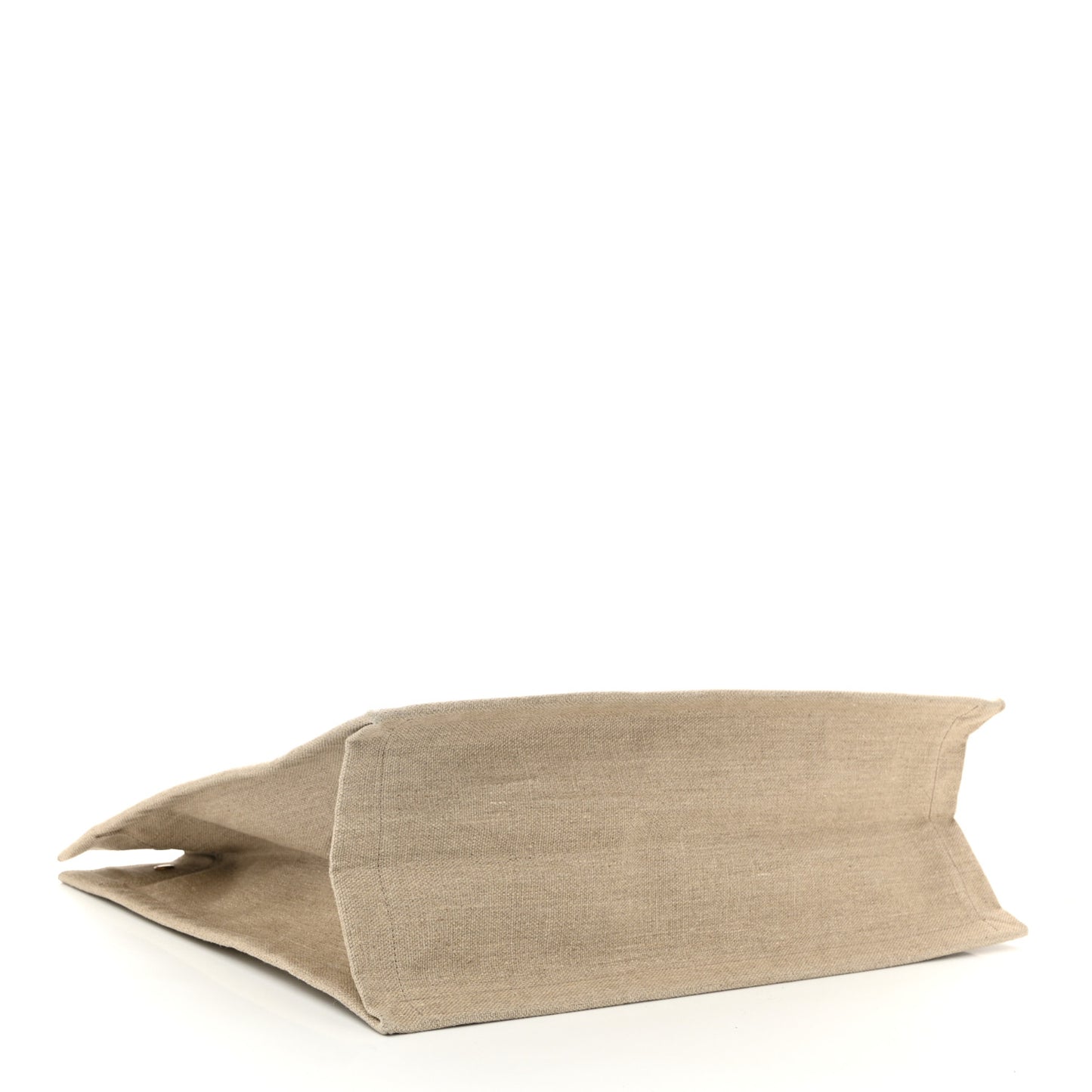 Linen Calfskin Small Rive Gauche Tote Beige Sea Salt