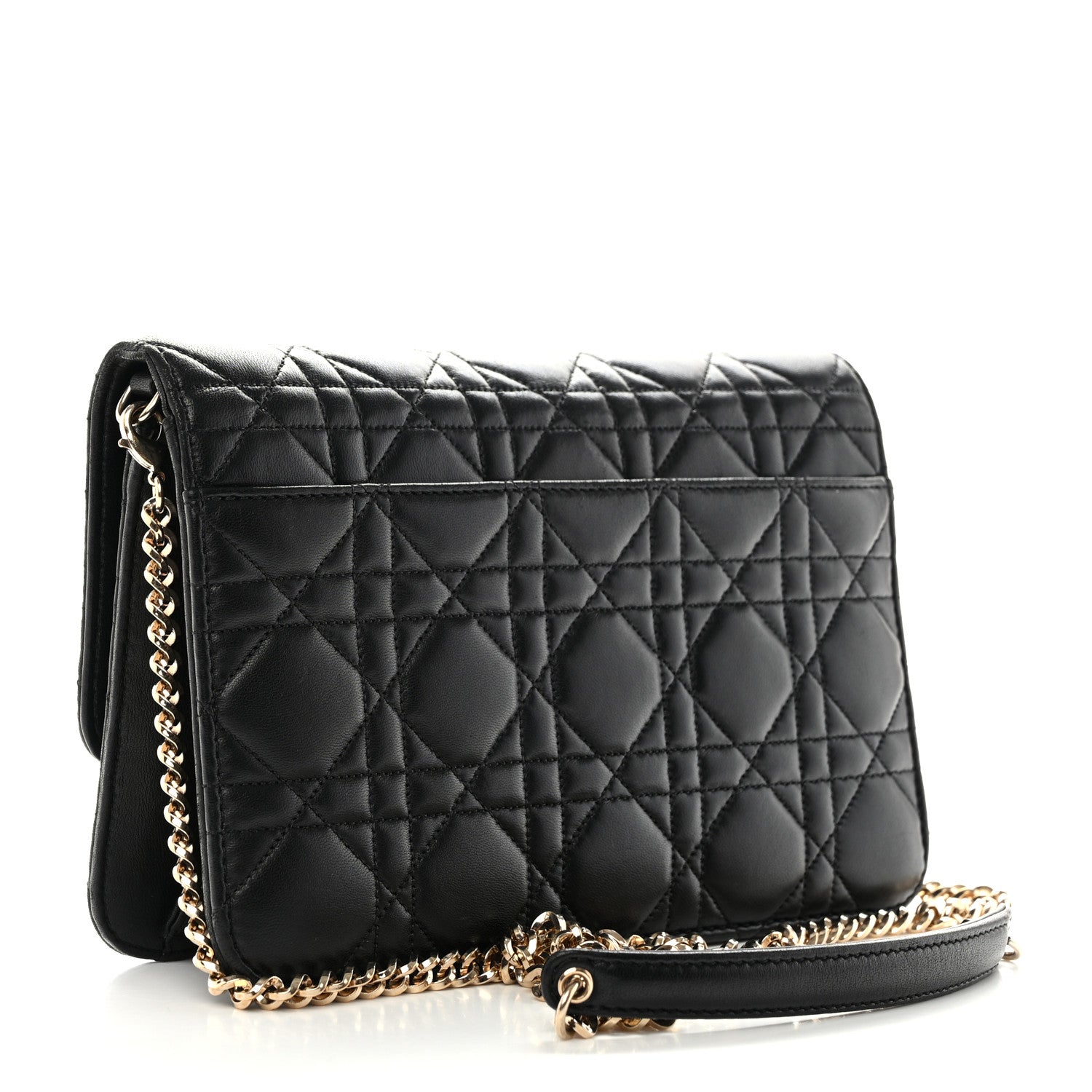 Christian Dior Lambskin Cannage Miss Dior Promenade Pouch Black 3 of 12