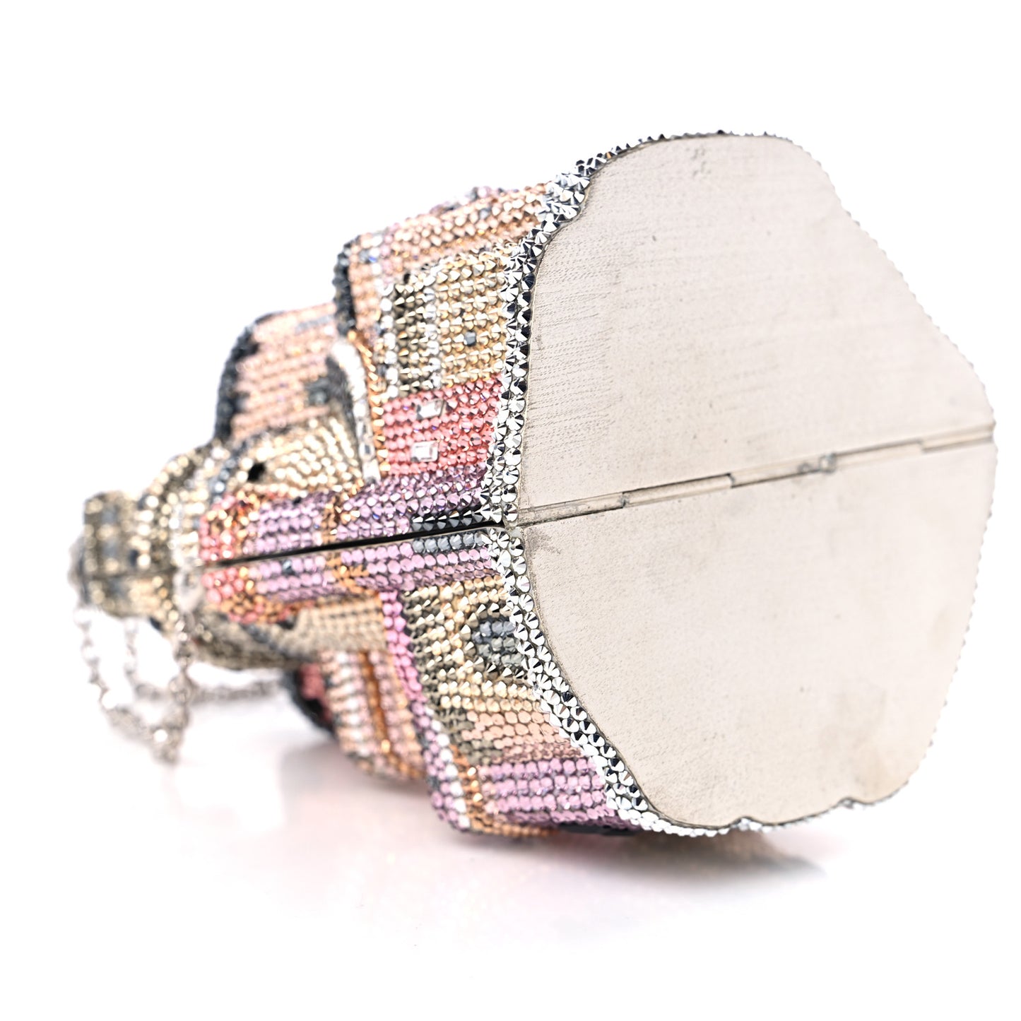 Swarovski Crystal Castle Minaudiere Clutch Multicolor