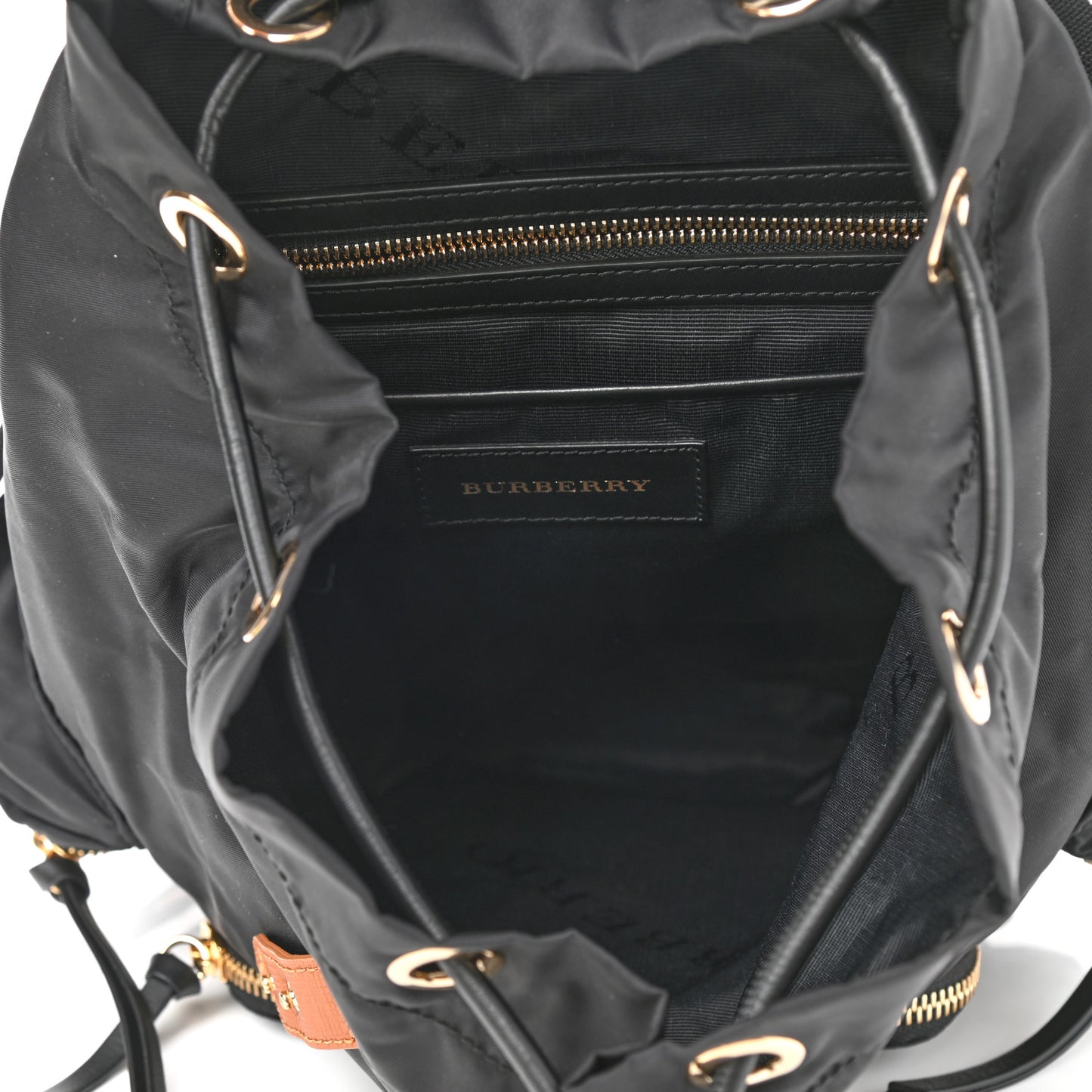 Nylon Medium Rucksack Backpack Black