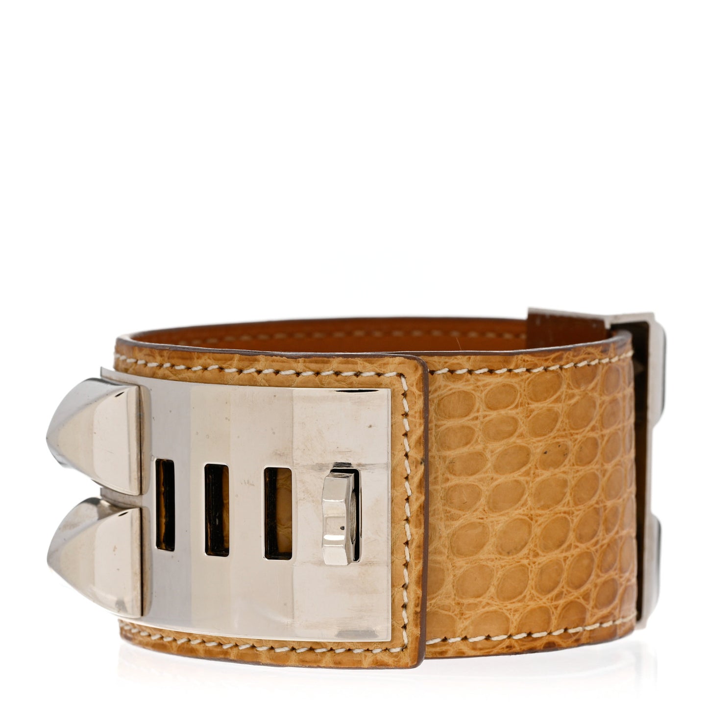 Matte Alligator Collier De Chien CDC Bracelet S Maize